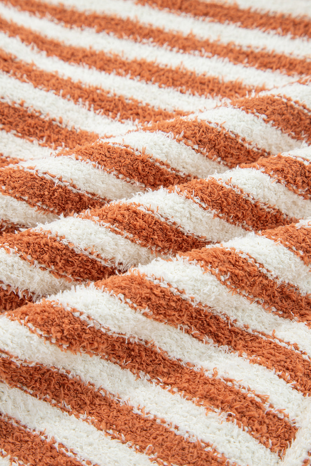 Orange Stripe Cowl Neck Drop Shoulder Sweater-Sweaters & Cardigans/Sweaters-[Adult]-[Female]-2022 Online Blue Zone Planet