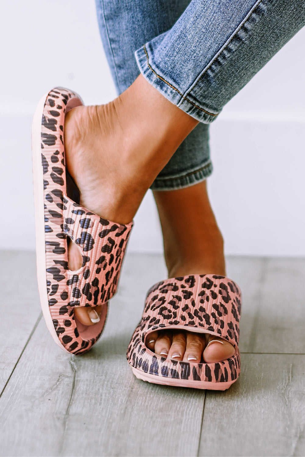 Black Print Thick Sole Slip On Slippers-Shoes & Bags/Slippers-[Adult]-[Female]-2022 Online Blue Zone Planet