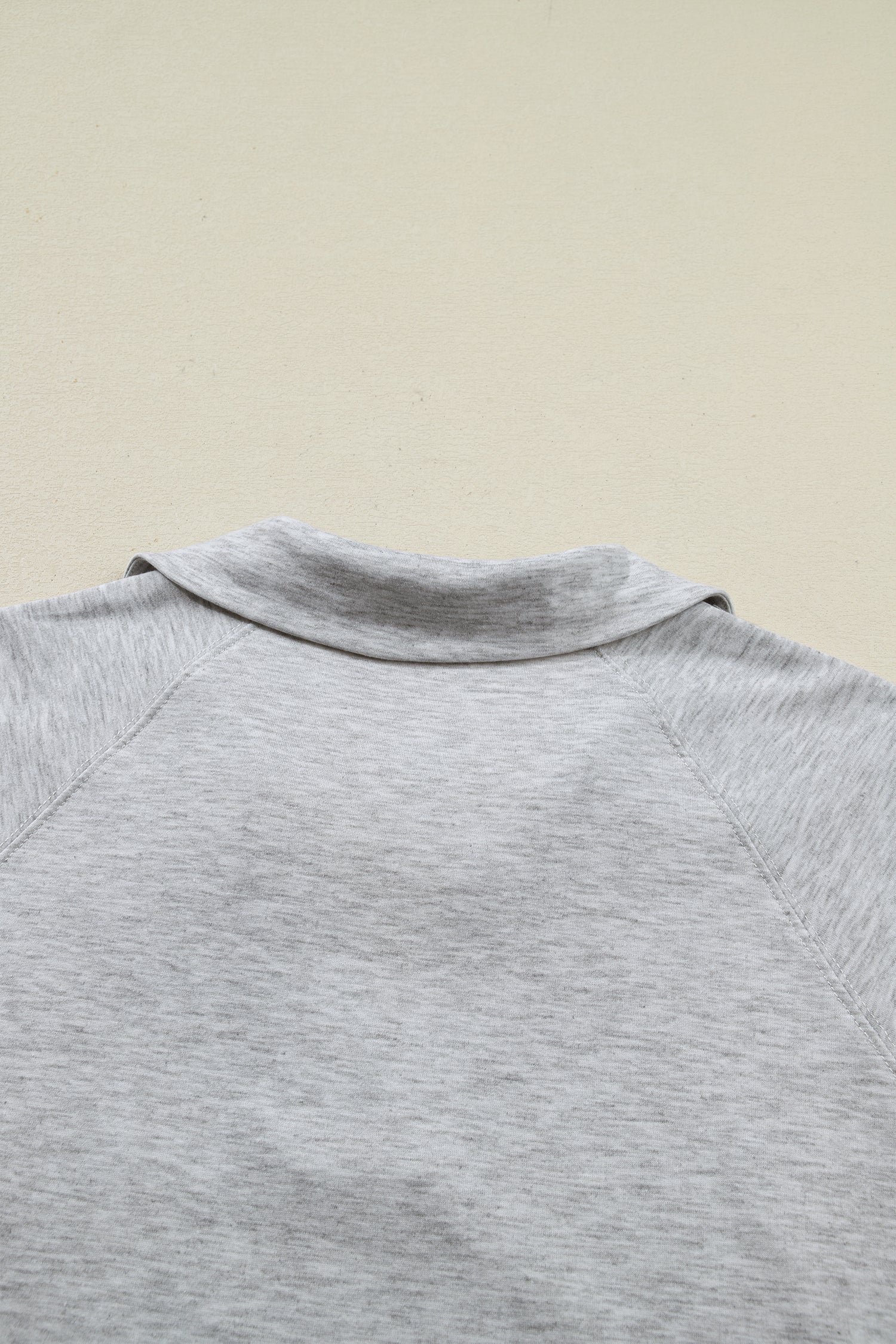 Light Grey Collared V Neck Tee Drawstring Elastic Waist Shorts 2pcs Outfit-Two Piece Sets/Short Sets-[Adult]-[Female]-2022 Online Blue Zone Planet