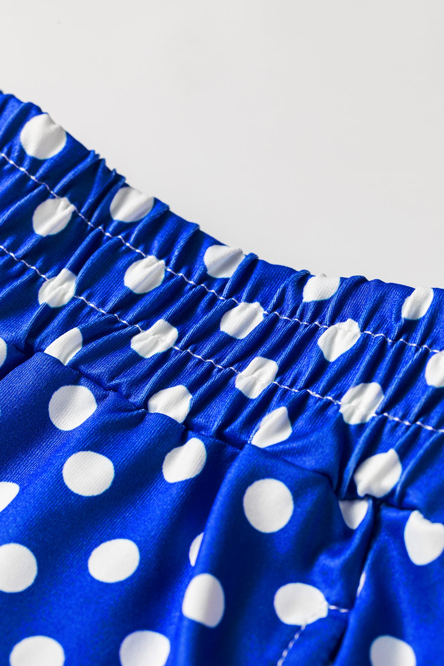 Blue Polka Dot Print Slim Tank Loose Pants 2pcs Outfit-Two Piece Sets/Pant Sets-[Adult]-[Female]-2022 Online Blue Zone Planet