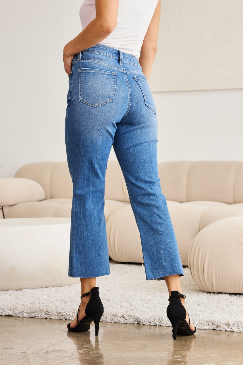 RFM Mini Mia Full Size Tummy Control High Waist Jeans-BOTTOMS SIZES SMALL MEDIUM LARGE-[Adult]-[Female]-2022 Online Blue Zone Planet