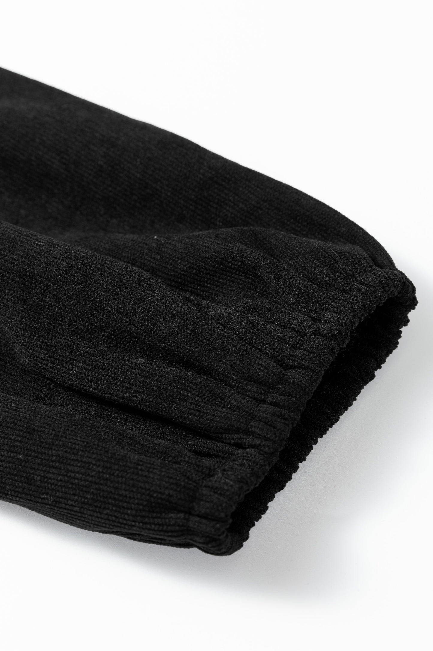 Black Lantern Sleeve Tiered Mini Dress