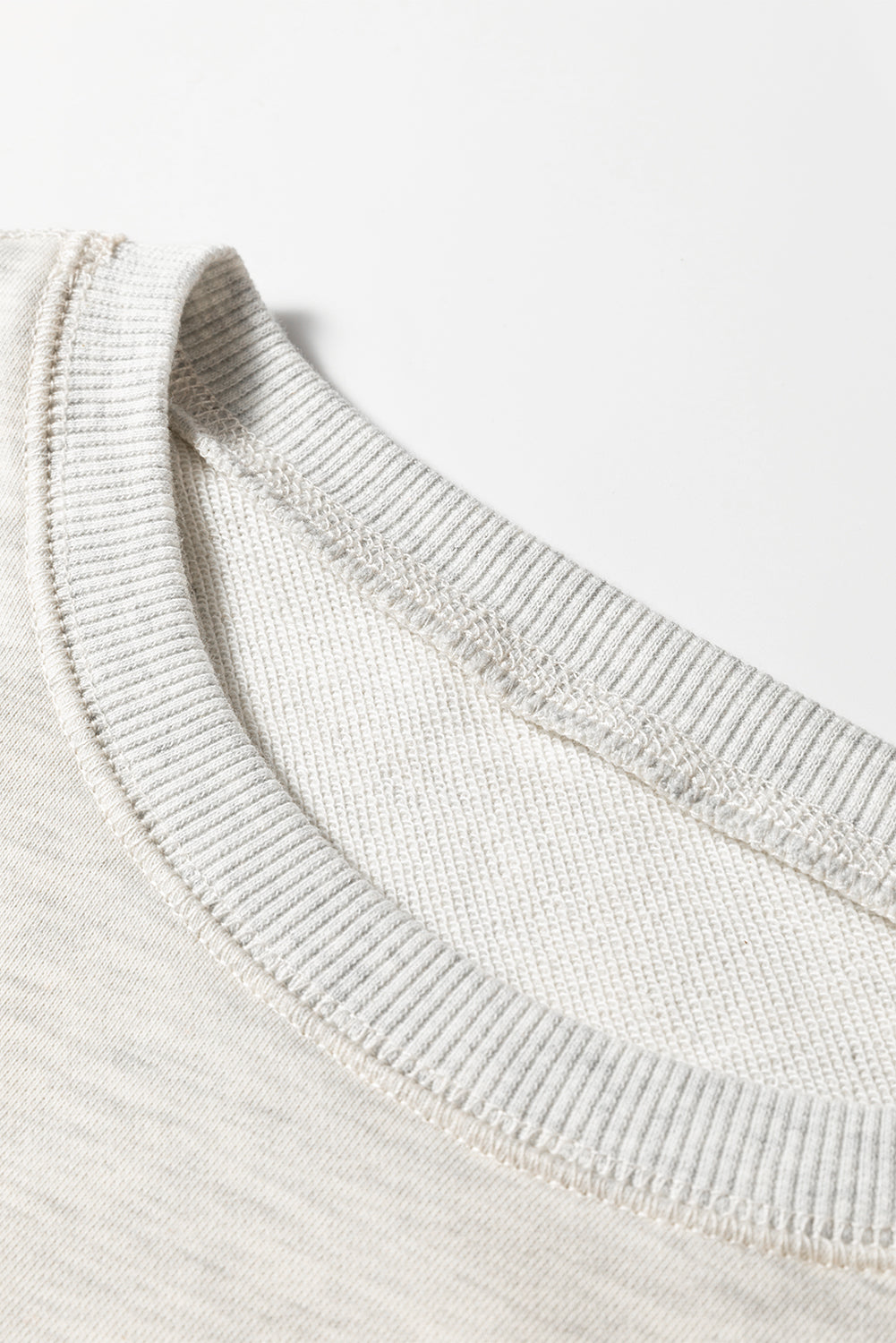 Light Grey Multicolored Striped Patchwork Drop Shoulder Sweatshirt-Tops/Sweatshirts & Hoodies-[Adult]-[Female]-2022 Online Blue Zone Planet