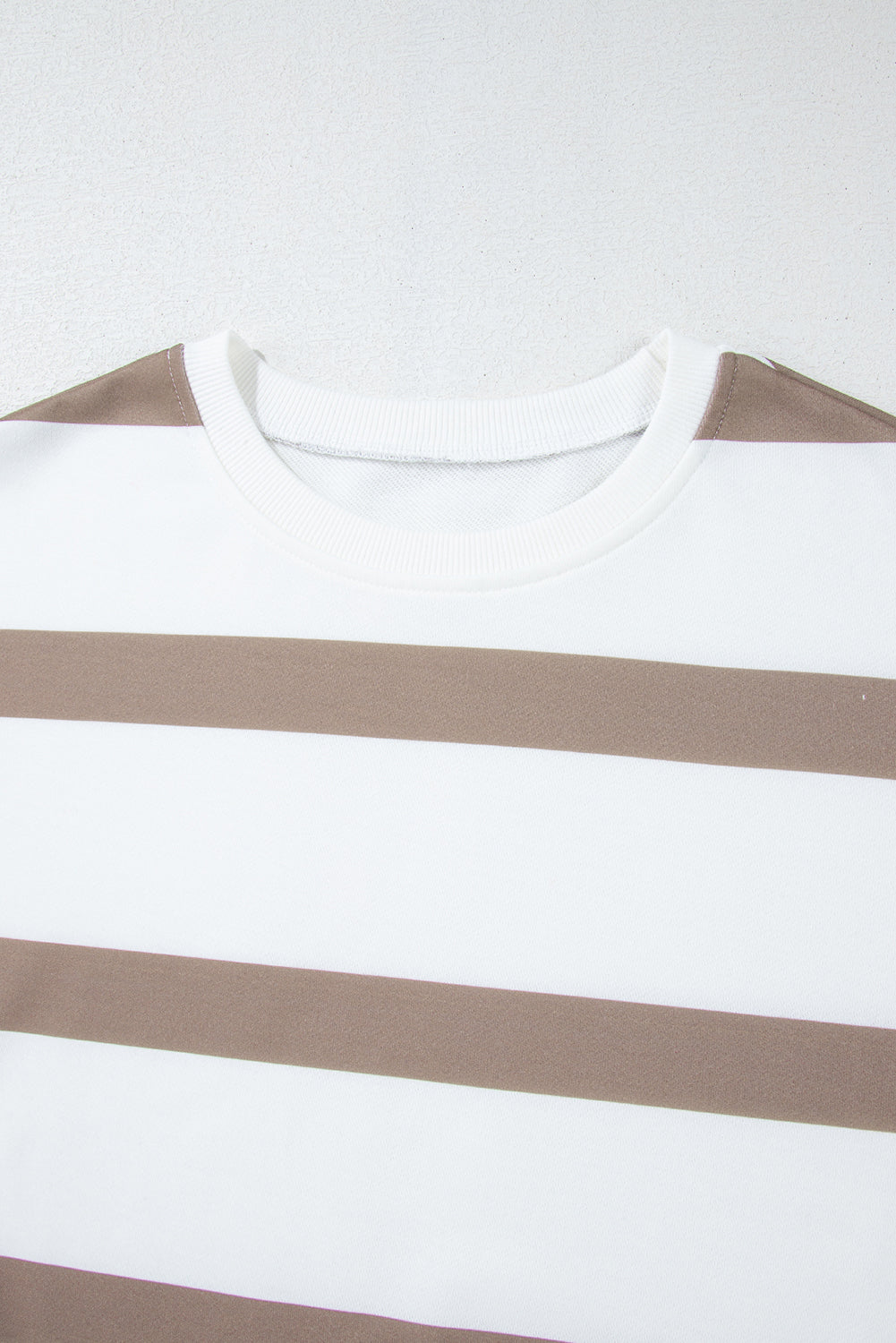 Blue Zone Planet | Brown Stripe Striped Drop Shoulder Pullover And Jogger Pants Set-Two Piece Sets/Pant Sets-[Adult]-[Female]-2022 Online Blue Zone Planet