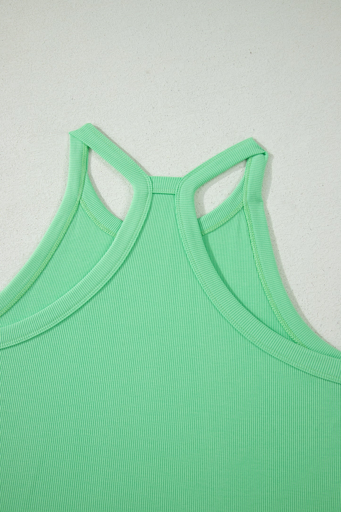 Sachet Pink Slim Tank Top Elastic High Waist Shorts 2pcs Outfit-Two Piece Sets/Short Sets-[Adult]-[Female]-2022 Online Blue Zone Planet