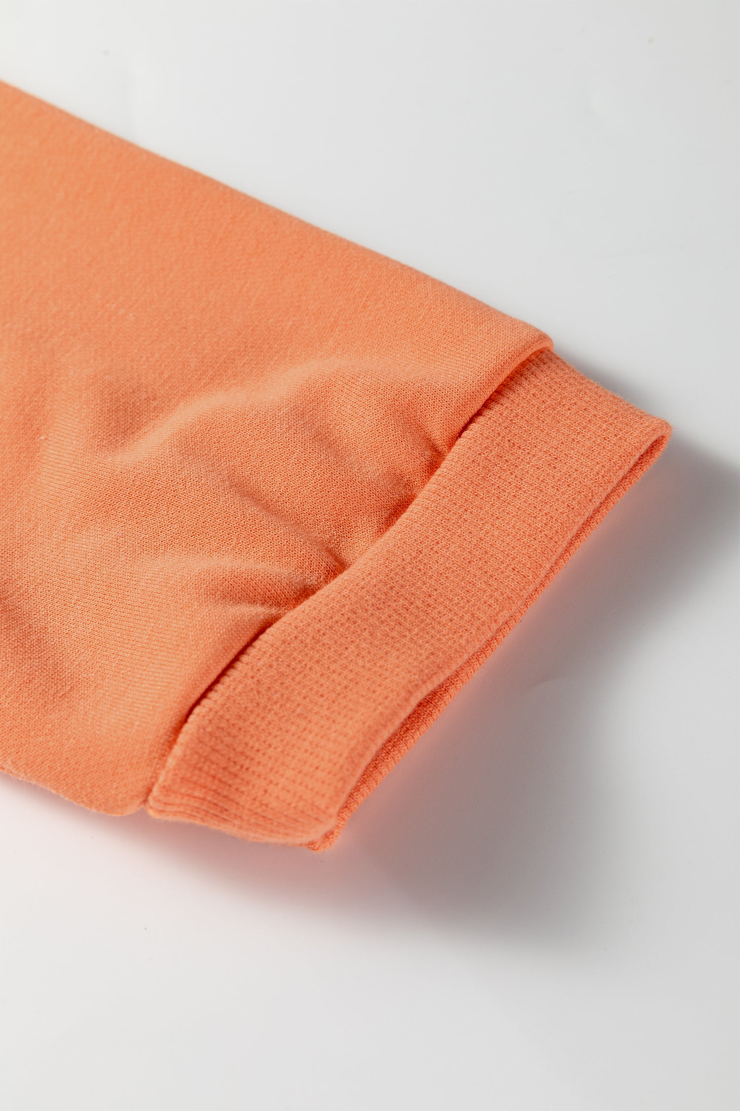 Grapefruit Orange Floral Bow Patched Exposed Seam Patchwork Slit Baggy Sweatshirt-Tops/Sweatshirts & Hoodies-[Adult]-[Female]-2022 Online Blue Zone Planet