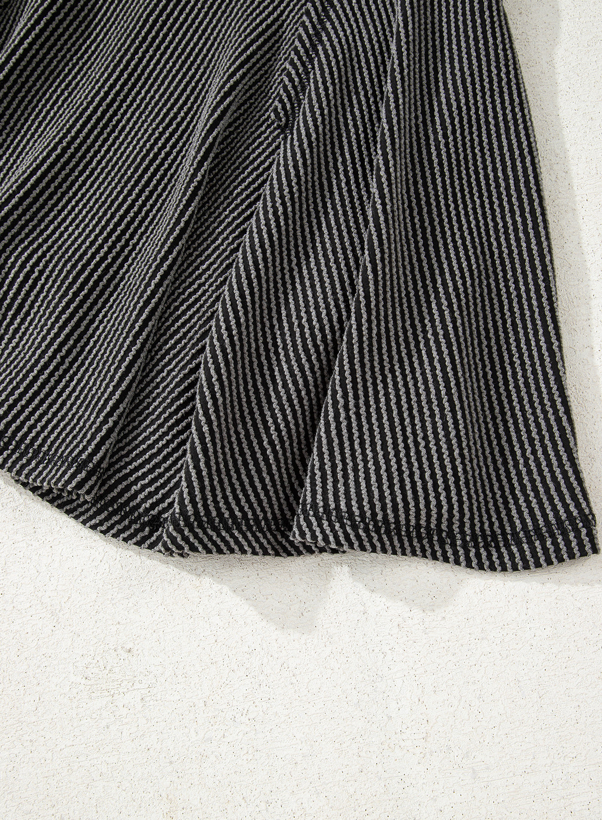 Dark Grey Corded Lantern Sleeve Top High Waist Ruffled Mini Skirt Set-Two Piece Sets/Two Piece Dresses-[Adult]-[Female]-2022 Online Blue Zone Planet