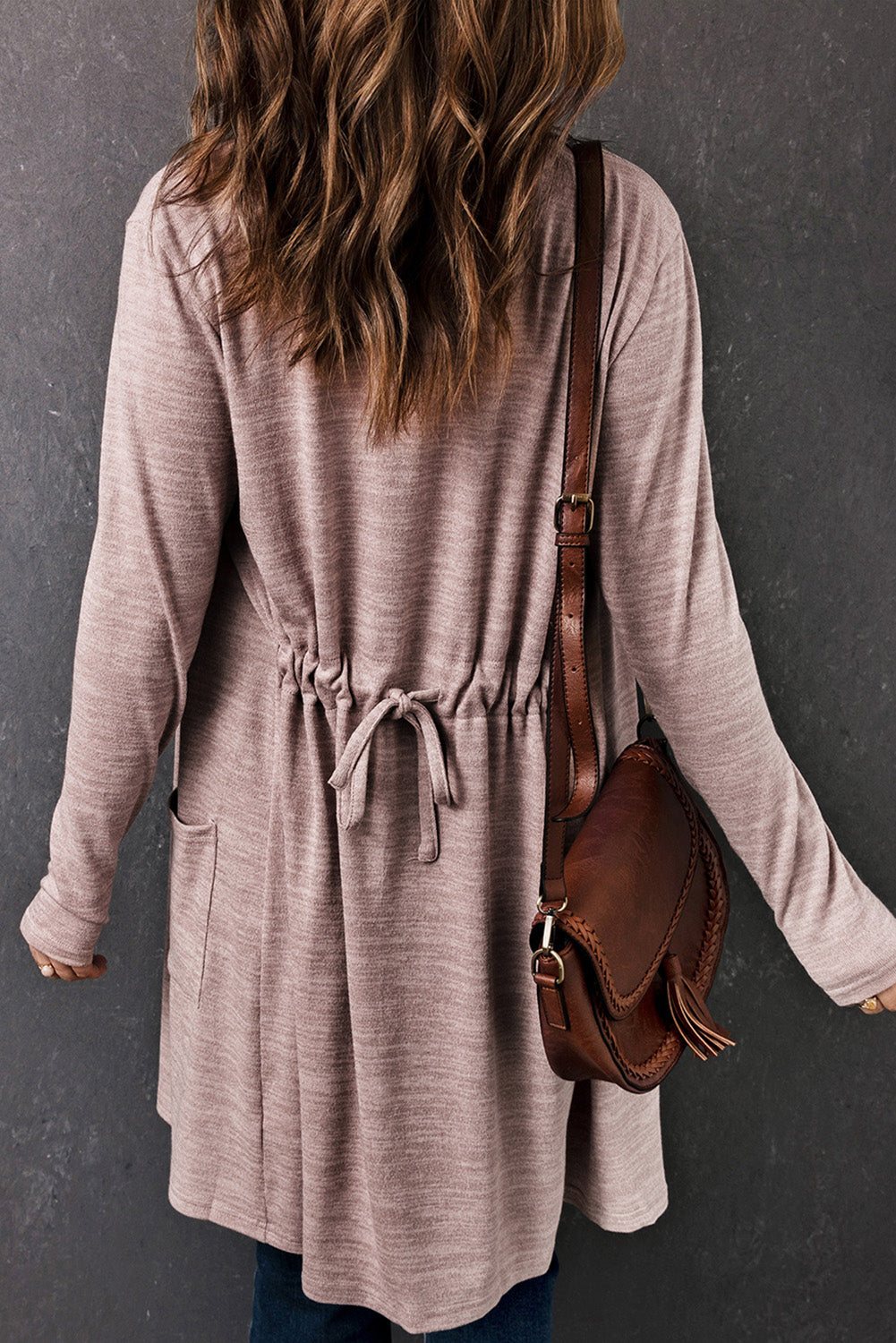 Pink Tunic Back Open Front Cardigan With Pockets-Sale (50% OFF)/30% OFF-[Adult]-[Female]-2022 Online Blue Zone Planet