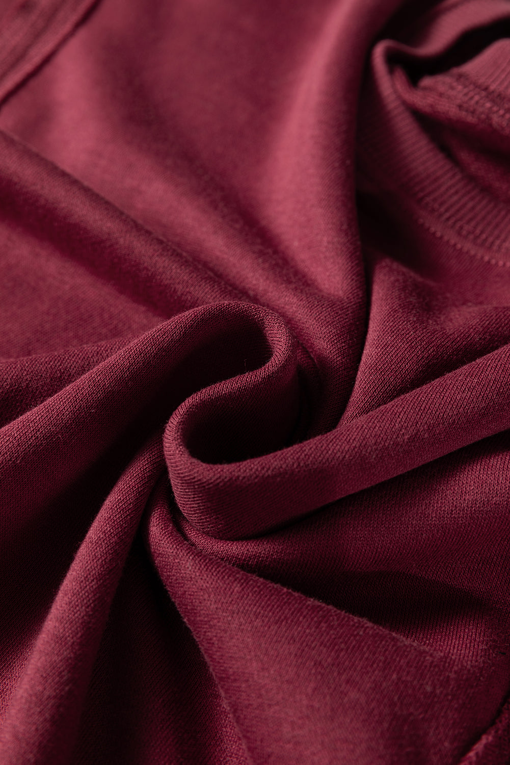 Red Sandalwood Plaid Colorblock Patchwork Sleeve Raw Seam Sweatshirt-Tops/Sweatshirts & Hoodies-[Adult]-[Female]-2022 Online Blue Zone Planet