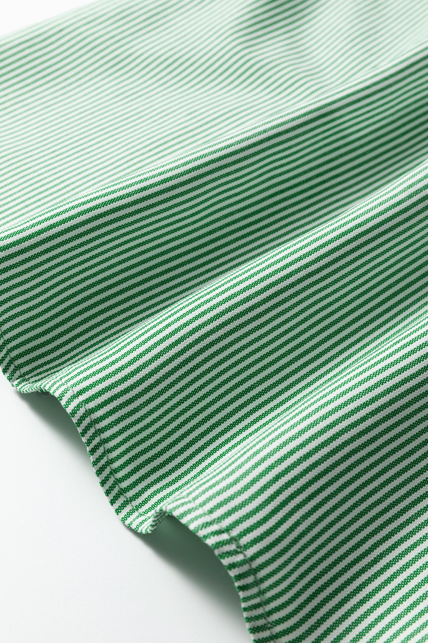 Mint Green Striped Print Collared Split Neck Half Sleeve Blouse-Tops/Blouses & Shirts-[Adult]-[Female]-2022 Online Blue Zone Planet