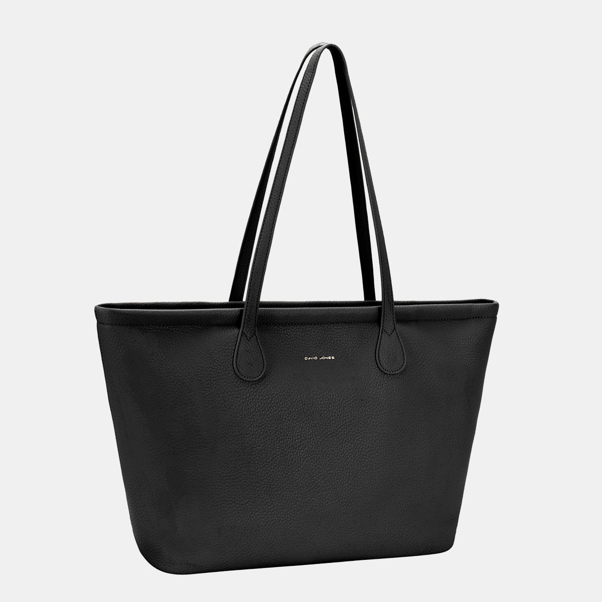 David Jones PU Leather Tote Bag-HANDBAGS-[Adult]-[Female]-Black-One Size-2022 Online Blue Zone Planet