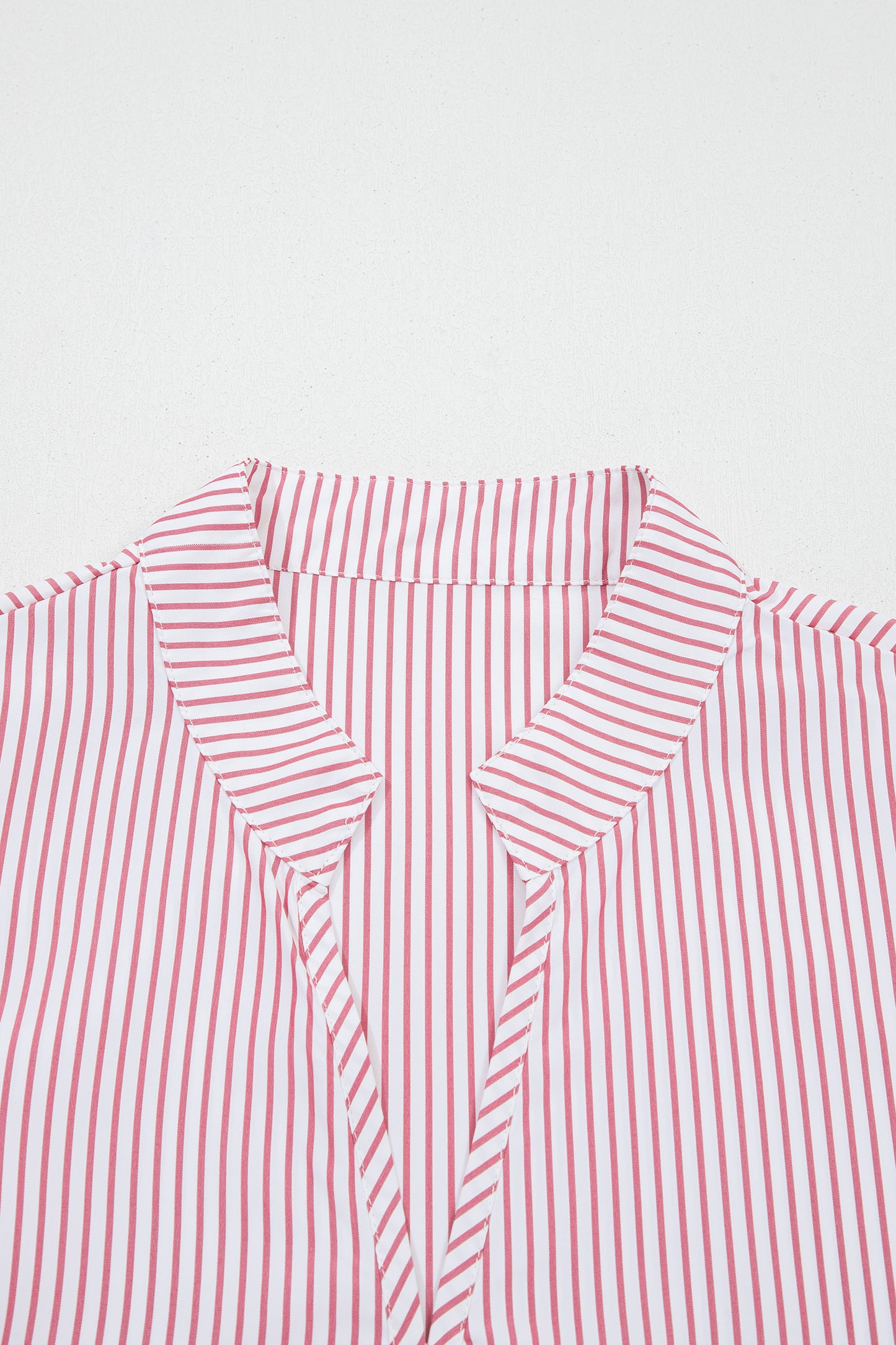 Red Stripe Plus Size Ruffled Hem Pinstriped Midi Dress-TOPS / DRESSES-[Adult]-[Female]-2022 Online Blue Zone Planet