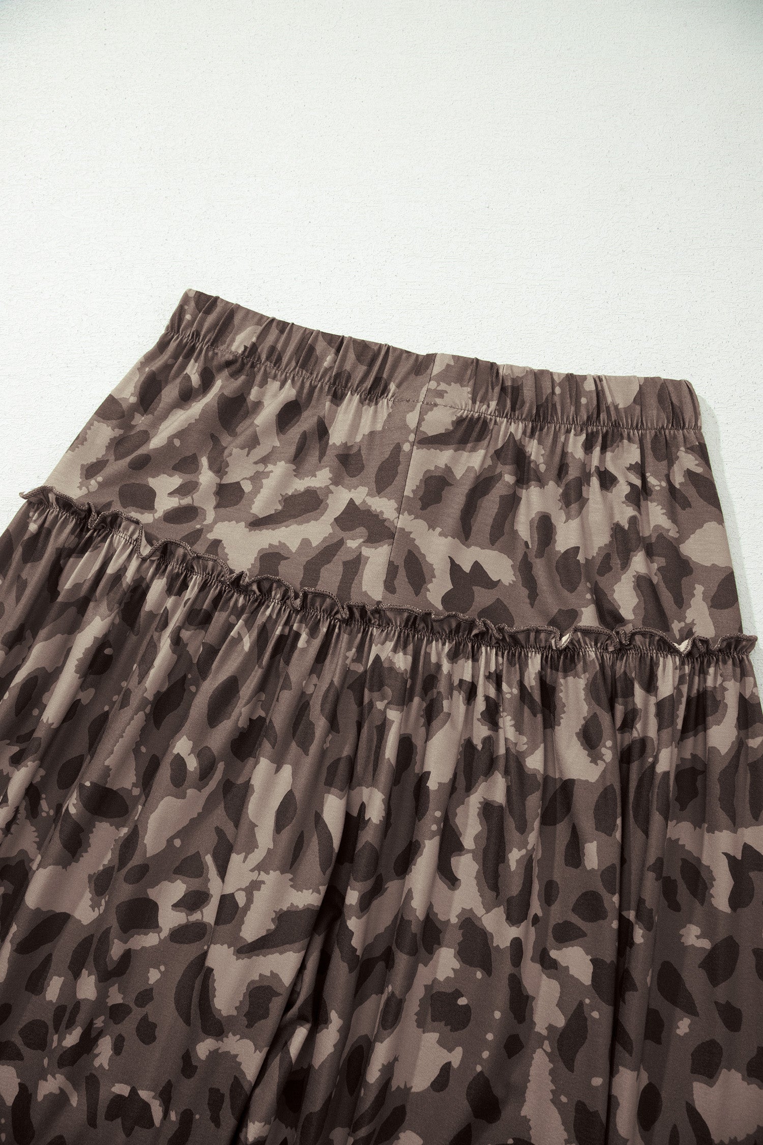 Multicolour Camo Print Wide Leg Casual Pants-Bottoms/Pants & Culotte-[Adult]-[Female]-2022 Online Blue Zone Planet