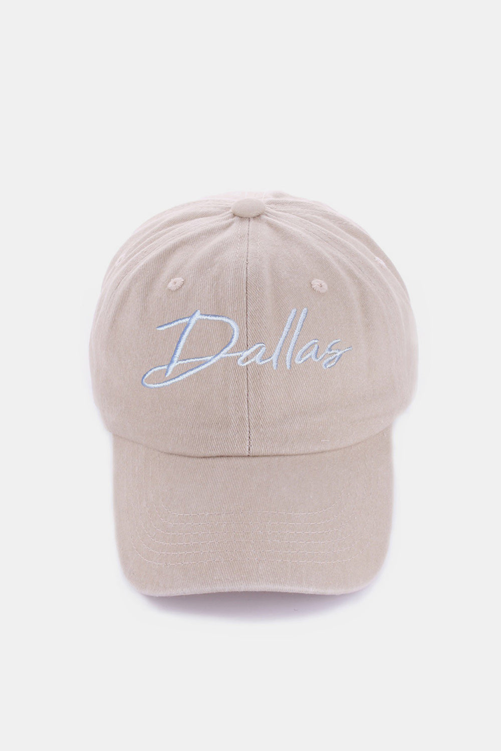 Zenana Washed DALLAS Embroidered Baseball Cap-BASEBALL HATS-[Adult]-[Female]-Dallas Ash Mocha-One Size-2022 Online Blue Zone Planet