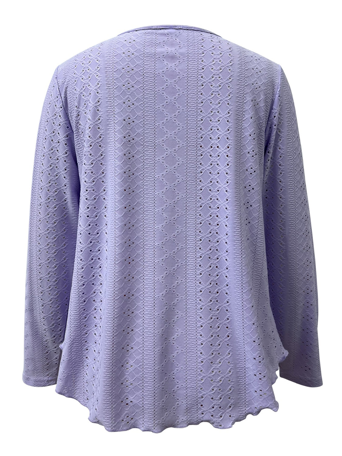 Eyelet Long Sleeve Blouse-TOPS / DRESSES-[Adult]-[Female]-2022 Online Blue Zone Planet