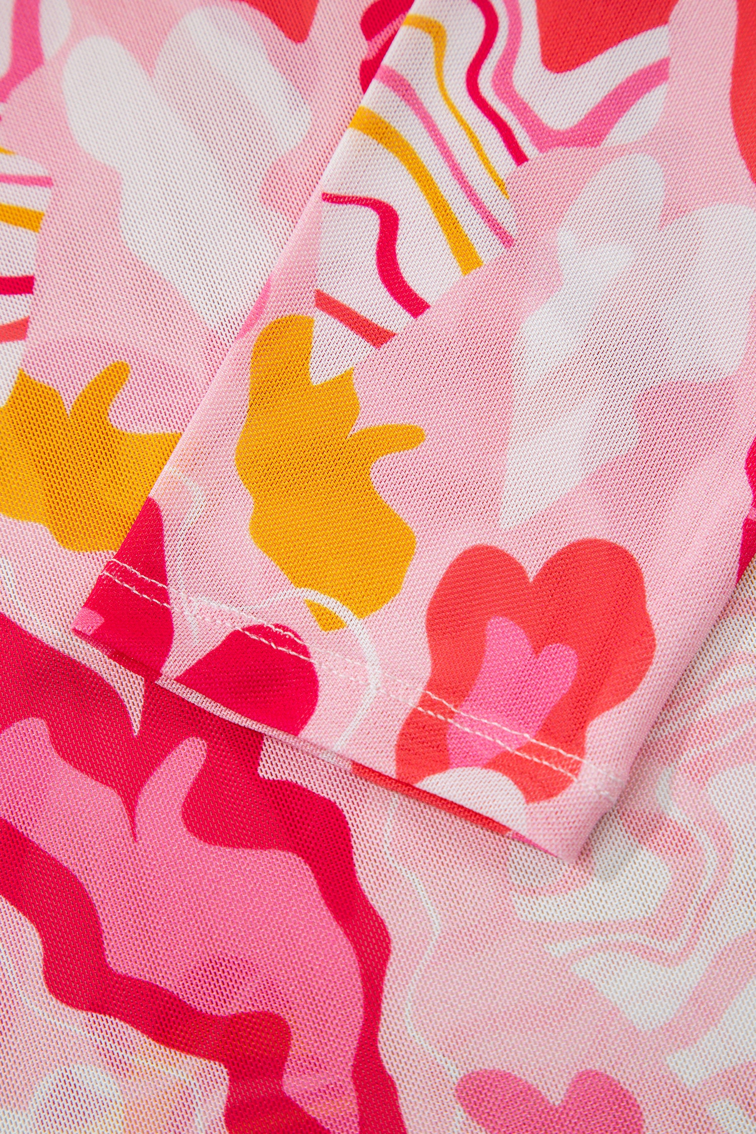 Rose Valentine Heart Mesh Long Sleeve Top-Tops/Long Sleeve Tops-[Adult]-[Female]-2022 Online Blue Zone Planet