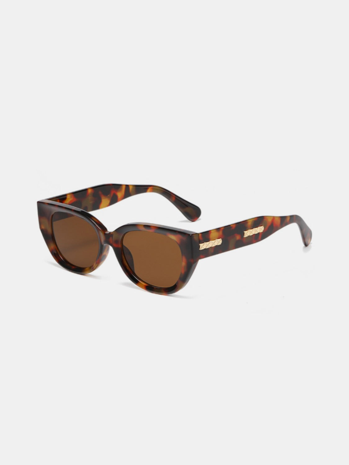 Cat Eye Polycarbonate Frame Sunglasses-SUN GLASSES-[Adult]-[Female]-Brown-One Size-2022 Online Blue Zone Planet