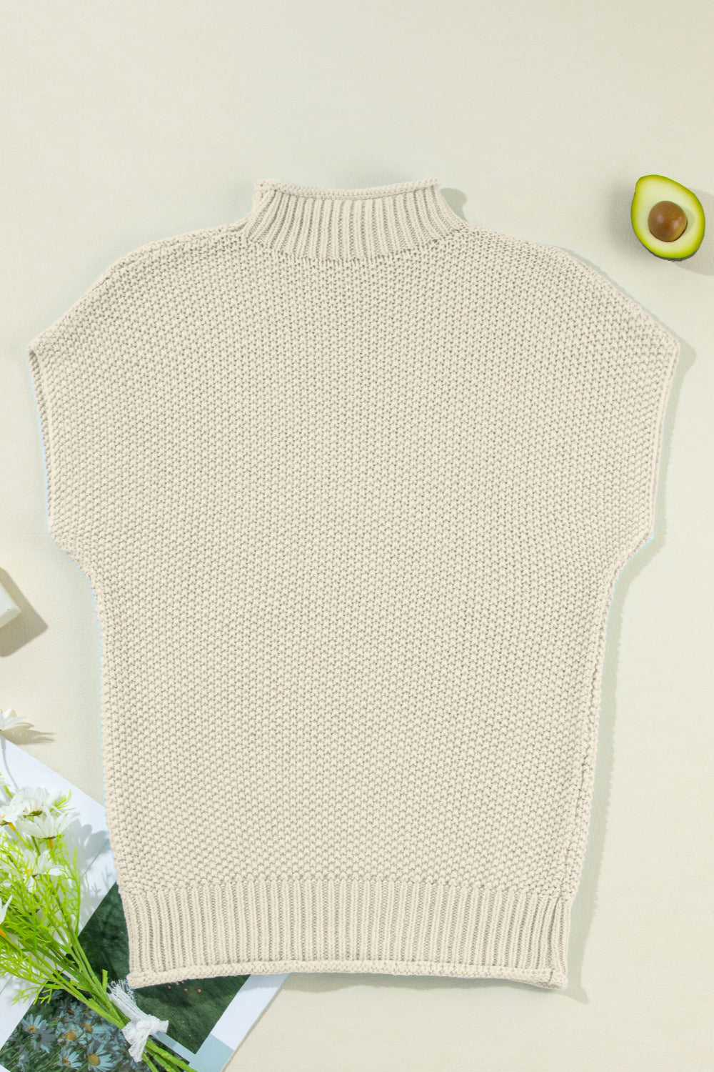 Turtleneck Cap Sleeve Sweater-TOPS / DRESSES-[Adult]-[Female]-2022 Online Blue Zone Planet