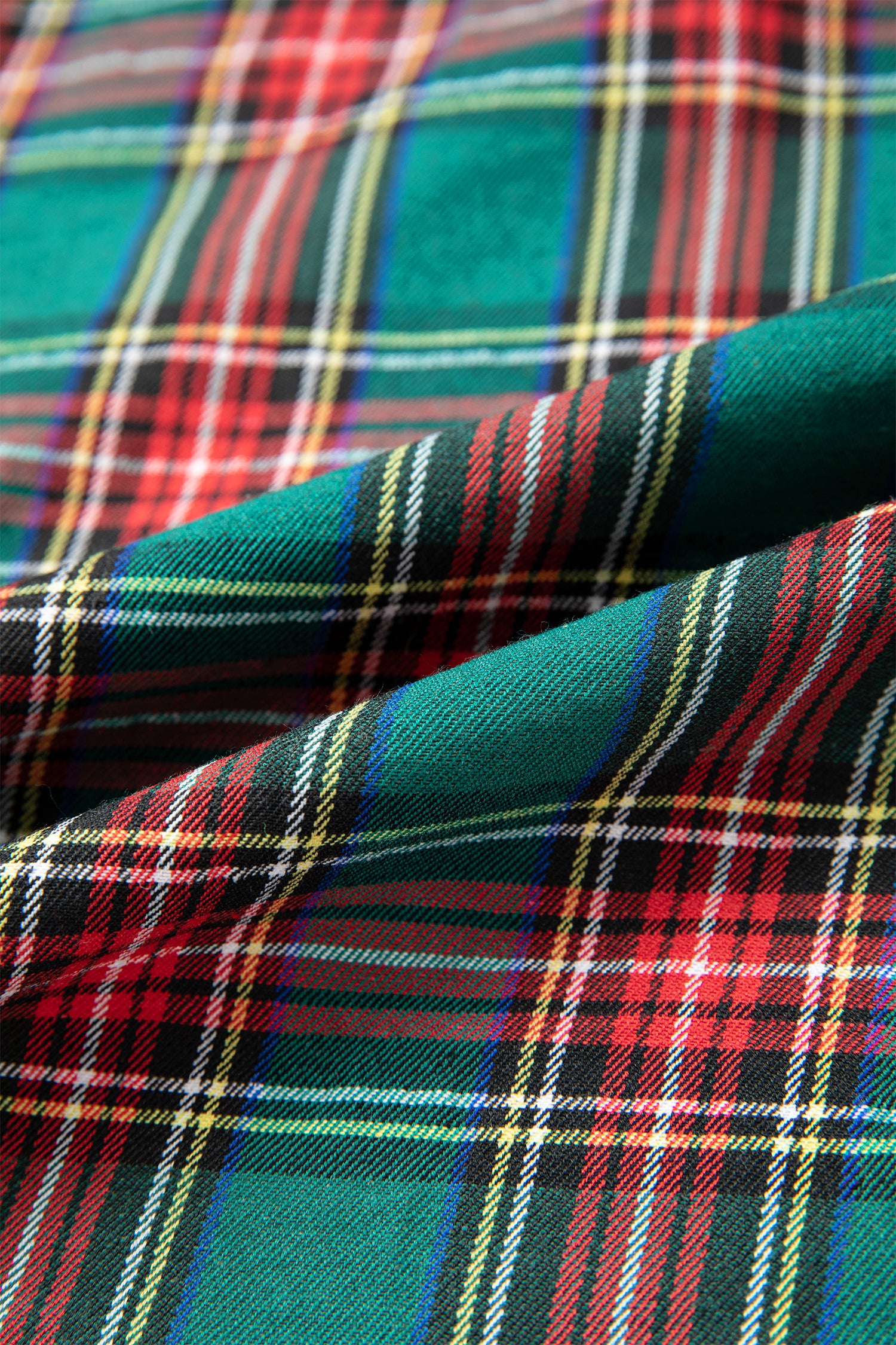 Green Plaid Velvet Trim Pockets Short Shift Dress-TOPS / DRESSES-[Adult]-[Female]-2022 Online Blue Zone Planet