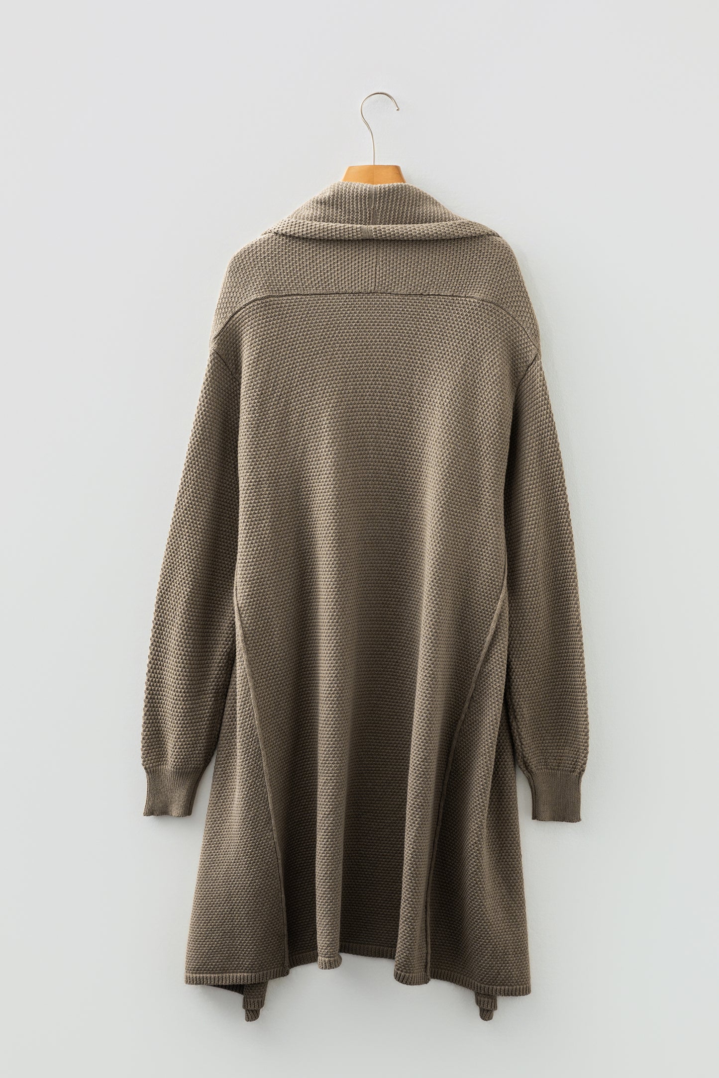 DUNE Solid Color Textured Knit Open Front Oversize Midi Sweater Cardigan-TOPS / DRESSES-[Adult]-[Female]-2022 Online Blue Zone Planet