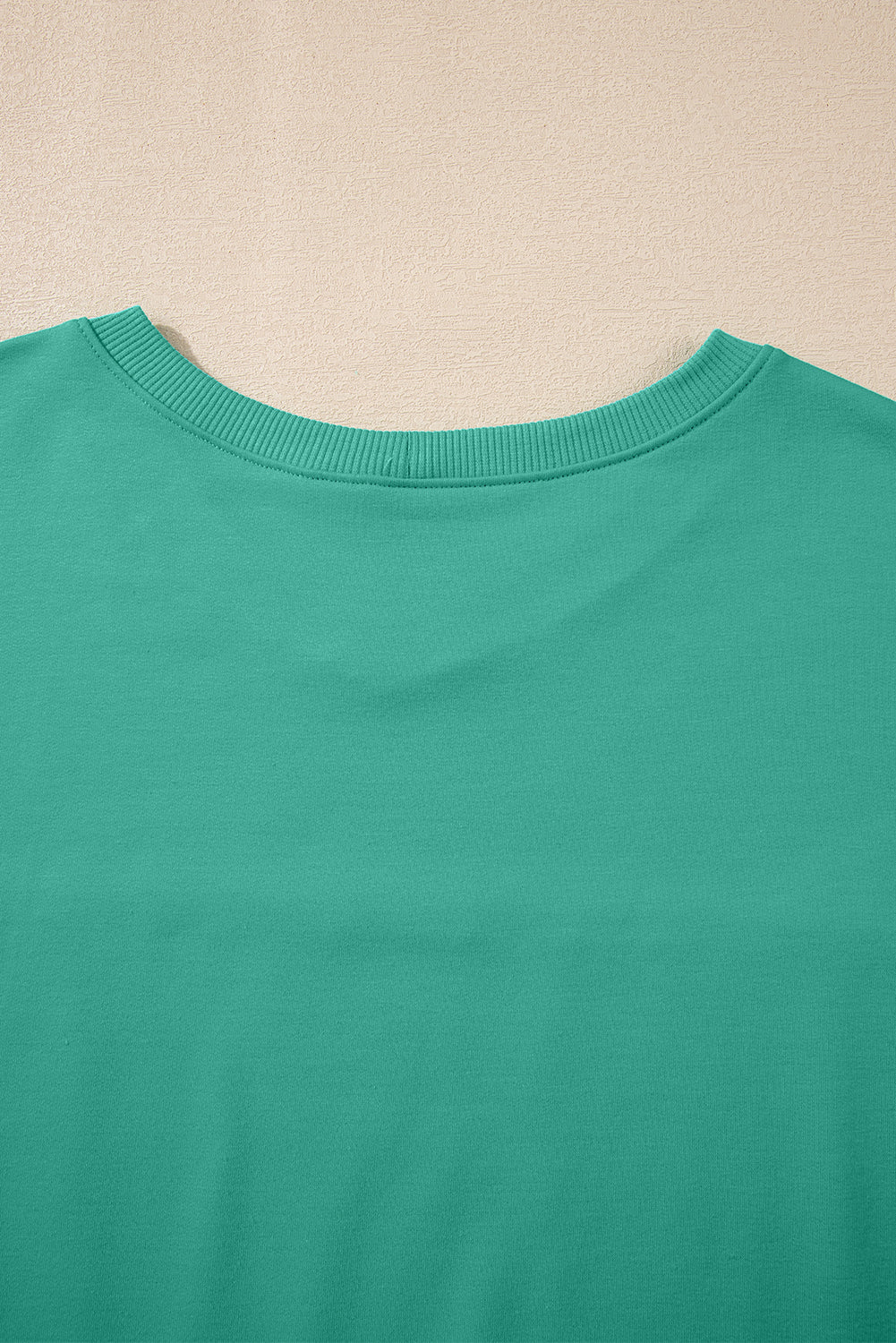 Sea Green Solid Loose V Neck Half Sleeve Tee and Shorts-Two Piece Sets/Short Sets-[Adult]-[Female]-2022 Online Blue Zone Planet