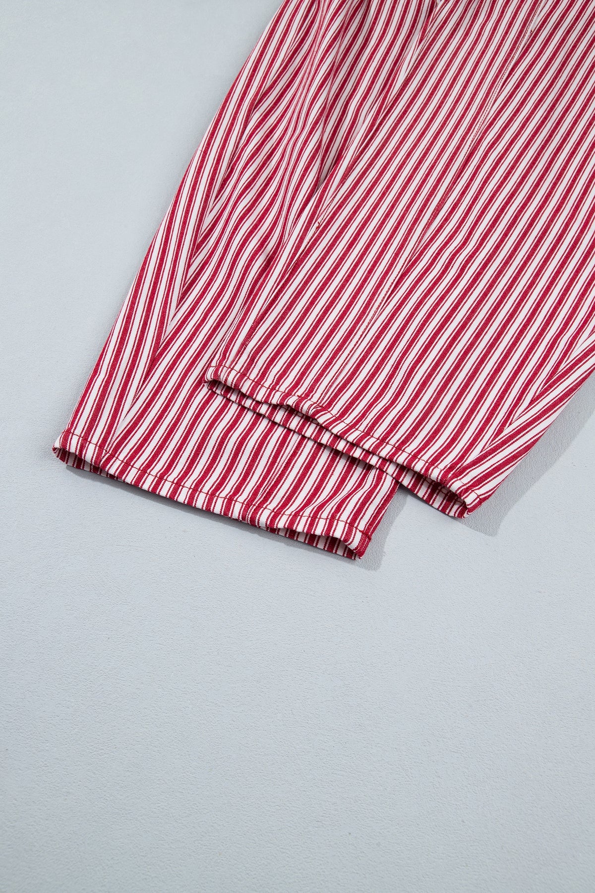 Red Stripe Drawstring Casual Loose Pants-Bottoms/Pants & Culotte-[Adult]-[Female]-2022 Online Blue Zone Planet
