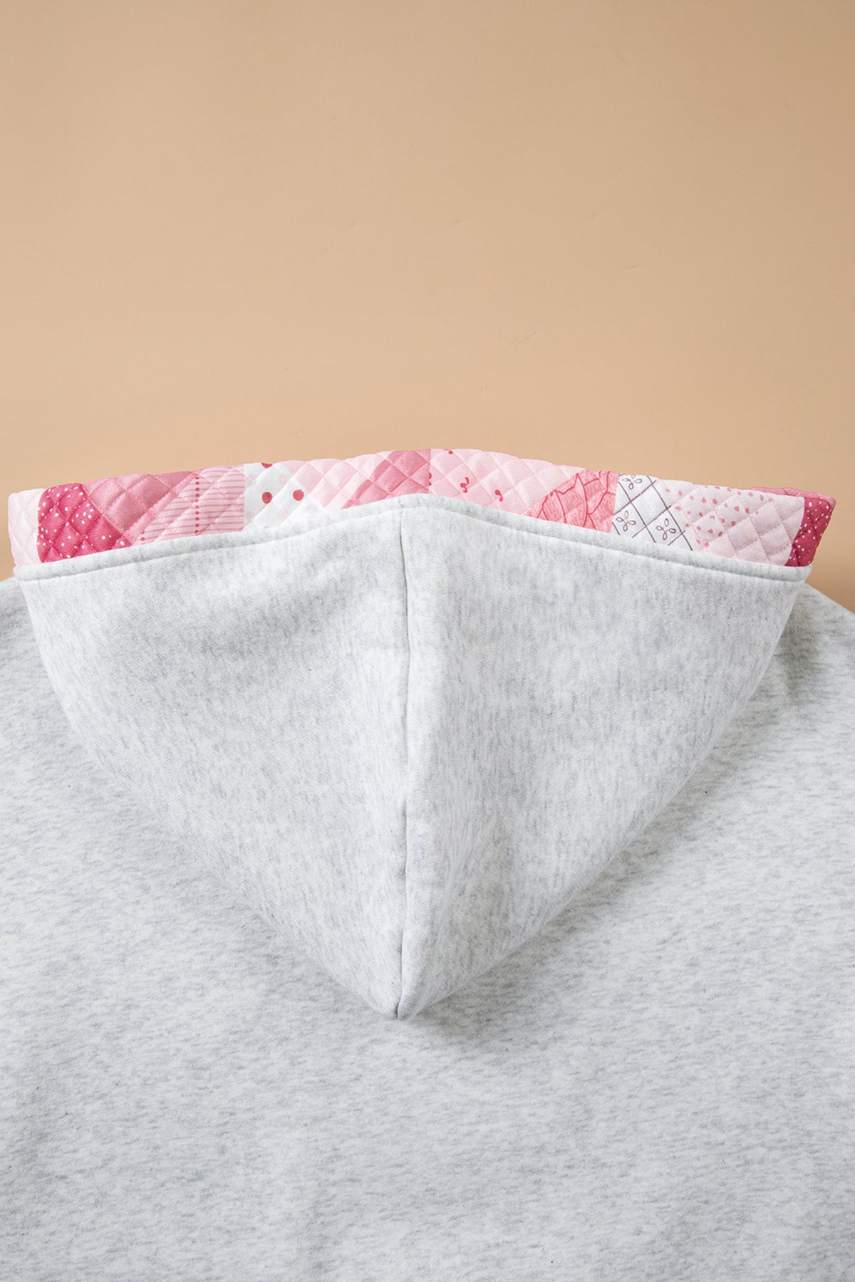 Gray Contrast Patchwork Oversized Hoodie-Tops / Dresses-[Adult]-[Female]-2022 Online Blue Zone Planet