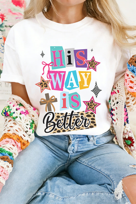 White His Way Is Better Easter Celebration Tee-Graphic/Graphic Tees-[Adult]-[Female]-White-S-2022 Online Blue Zone Planet