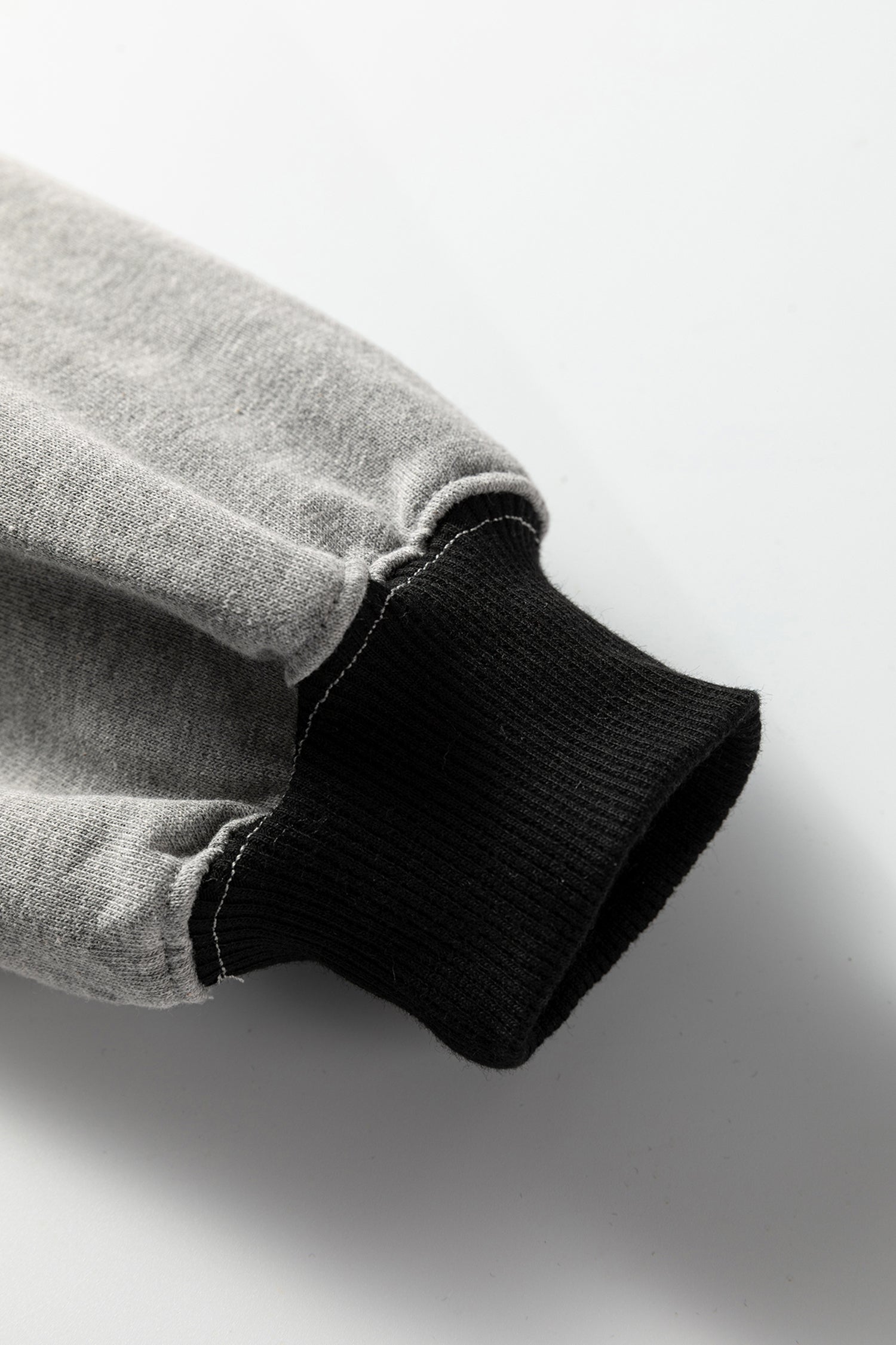 Color black Colorblock Henley High Low Oversize Sweatshirt-Tops/Sweatshirts & Hoodies-[Adult]-[Female]-2022 Online Blue Zone Planet