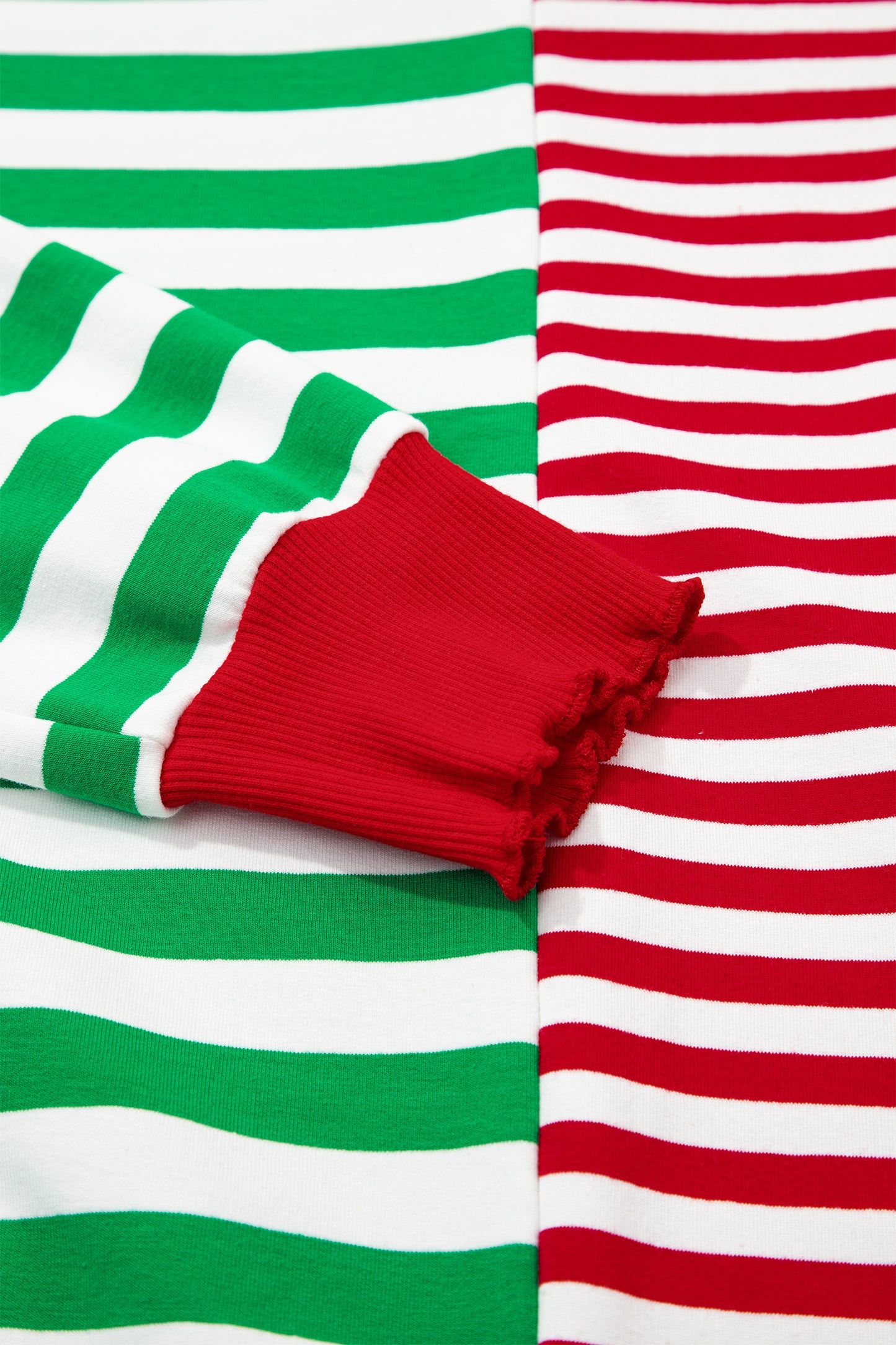 Green Stripe Contrasted Color Block Patchwork Baggy Sweatshirt-Tops/Sweatshirts & Hoodies-[Adult]-[Female]-2022 Online Blue Zone Planet