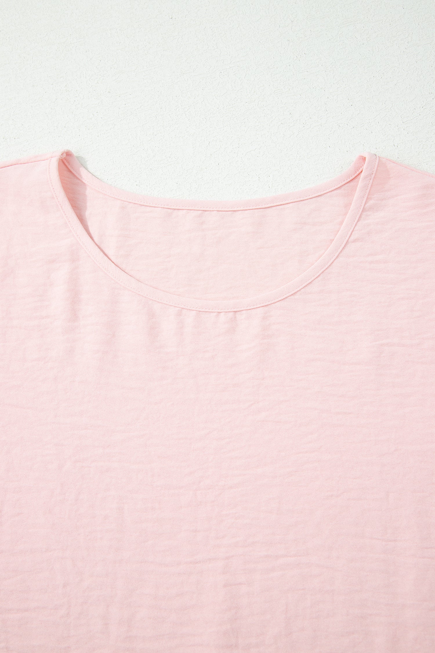 Sea Green Solid Color Ruffle Trim Short Sleeve Blouse-Tops/Blouses & Shirts-[Adult]-[Female]-2022 Online Blue Zone Planet