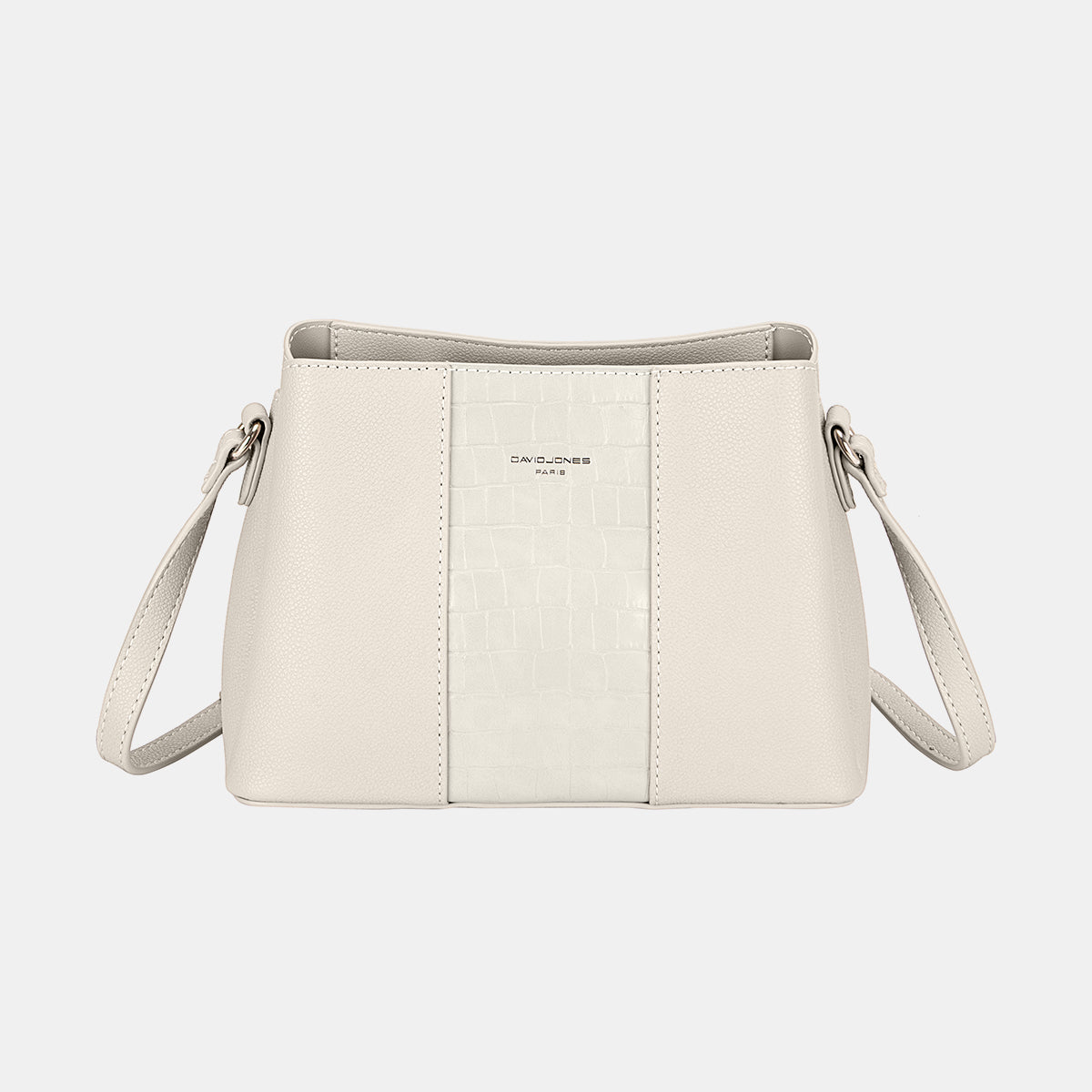 David Jones PU Leather Crossbody Bag-HANDBAGS-[Adult]-[Female]-Creamy White-One Size-2022 Online Blue Zone Planet