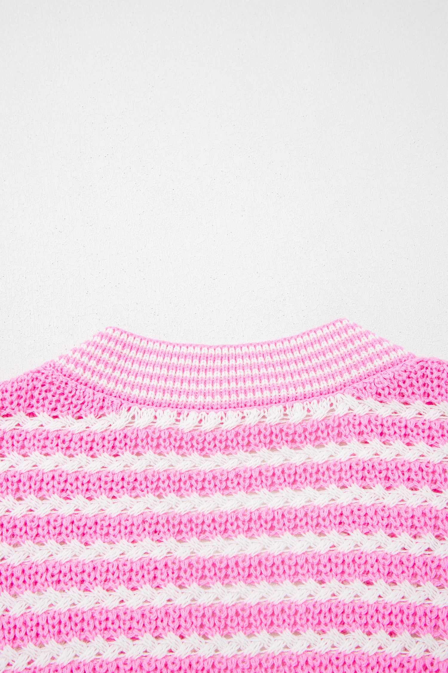 Pink Stripe Short Sleeve Knit V Neck Bow Knot Sweater-TOPS / DRESSES-[Adult]-[Female]-2022 Online Blue Zone Planet