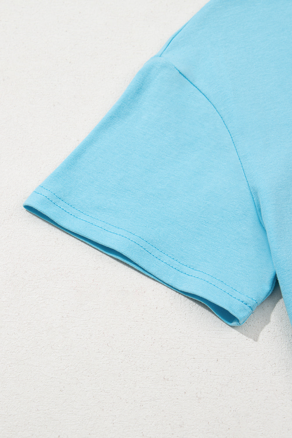 Light Blue Mama Letter Graphic Neon T Shirt-Tops/Tops & Tees-[Adult]-[Female]-2022 Online Blue Zone Planet