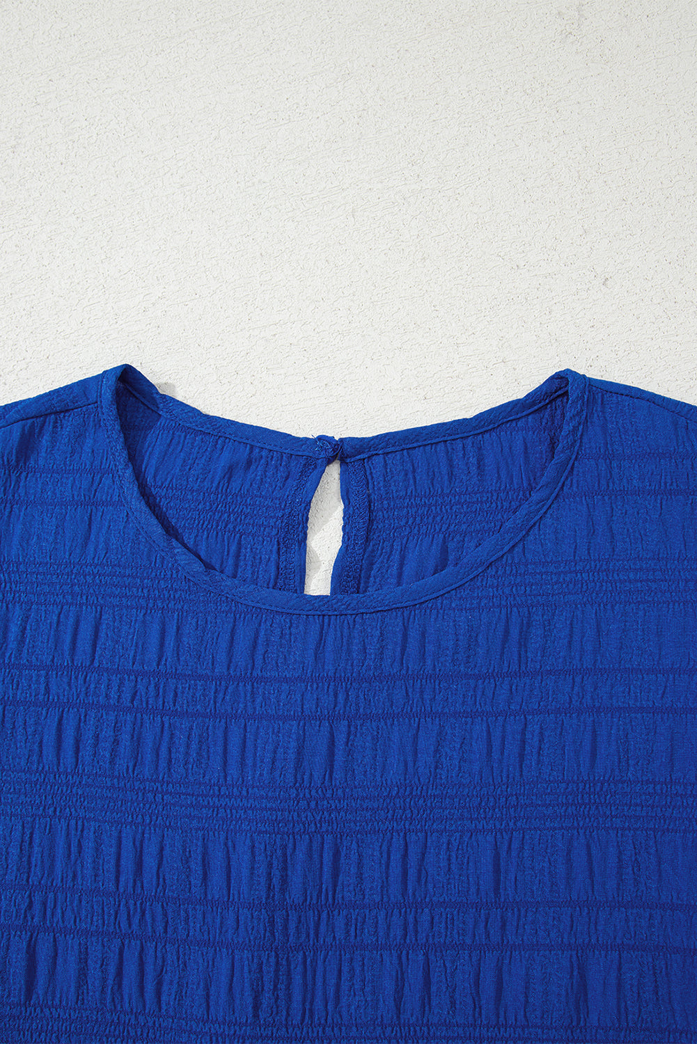 Dark Blue Textured Flutter Sleeve Ruffled Mini Dress-TOPS / DRESSES-[Adult]-[Female]-2022 Online Blue Zone Planet