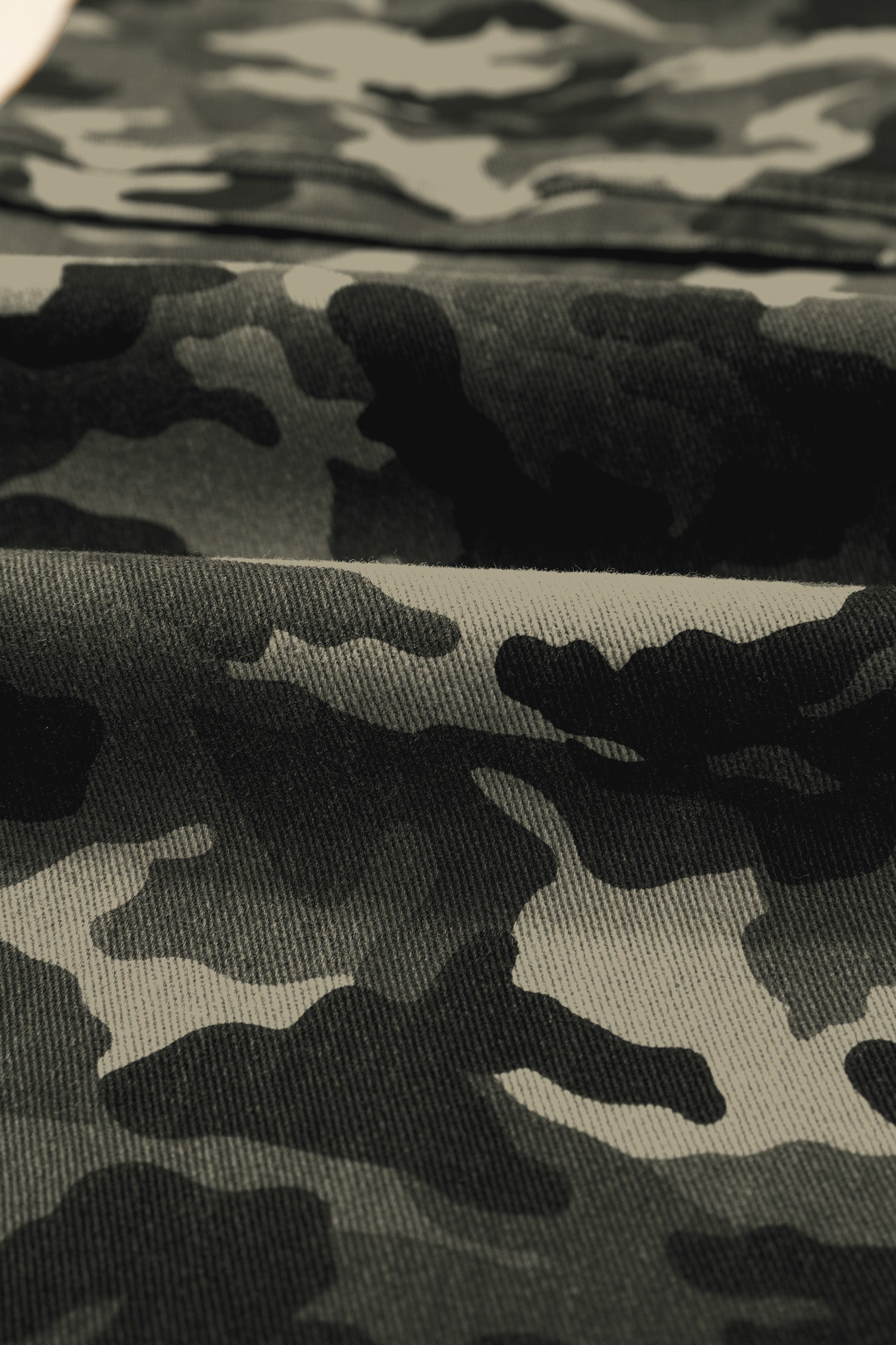 Green Camouflage Print Multi Pocketed Womens Denim Pants-Bottoms/Pants & Culotte-[Adult]-[Female]-2022 Online Blue Zone Planet