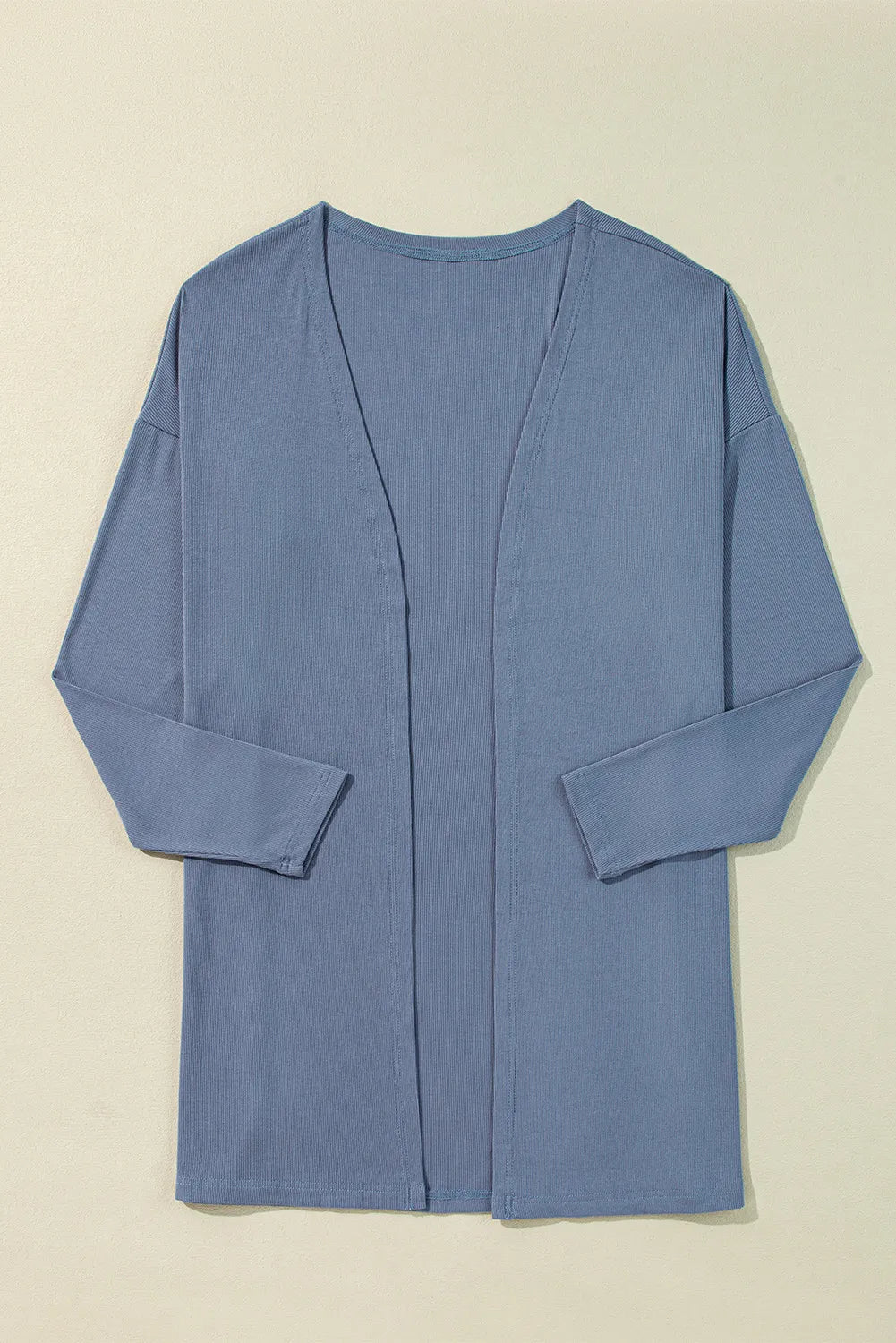 Slit Open Front Long Sleeve Cover Up-TOPS / DRESSES-[Adult]-[Female]-2022 Online Blue Zone Planet