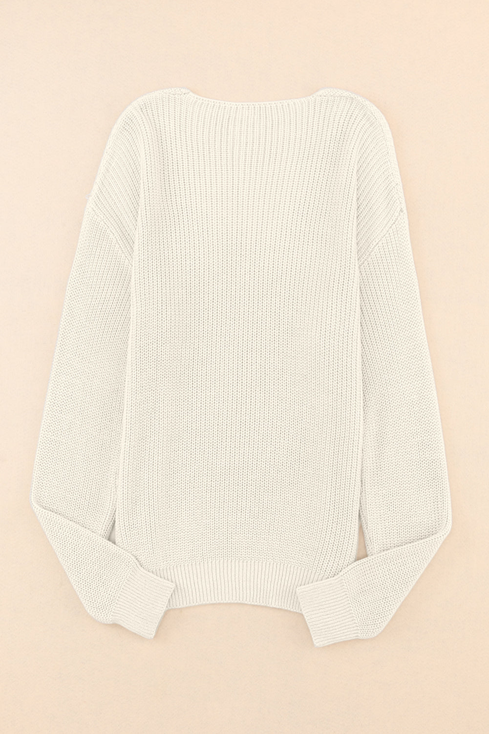 V-Neck Drop Shoulder Sweater-TOPS / DRESSES-[Adult]-[Female]-2022 Online Blue Zone Planet