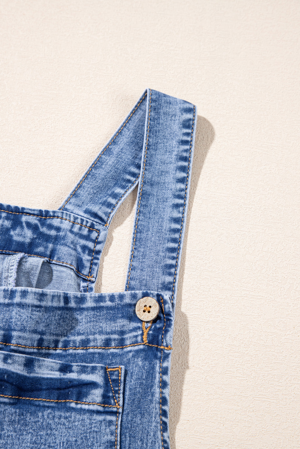 Blue Zone Planet | Light Blue Mineral Wash Buttoned Straps Wide Leg Denim Overalls-Bottoms/Jumpsuits & Rompers-[Adult]-[Female]-2022 Online Blue Zone Planet