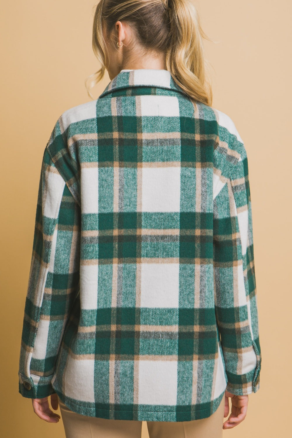 Love Tree Plaid Button Up Shacket-TOPS / DRESSES-[Adult]-[Female]-2022 Online Blue Zone Planet