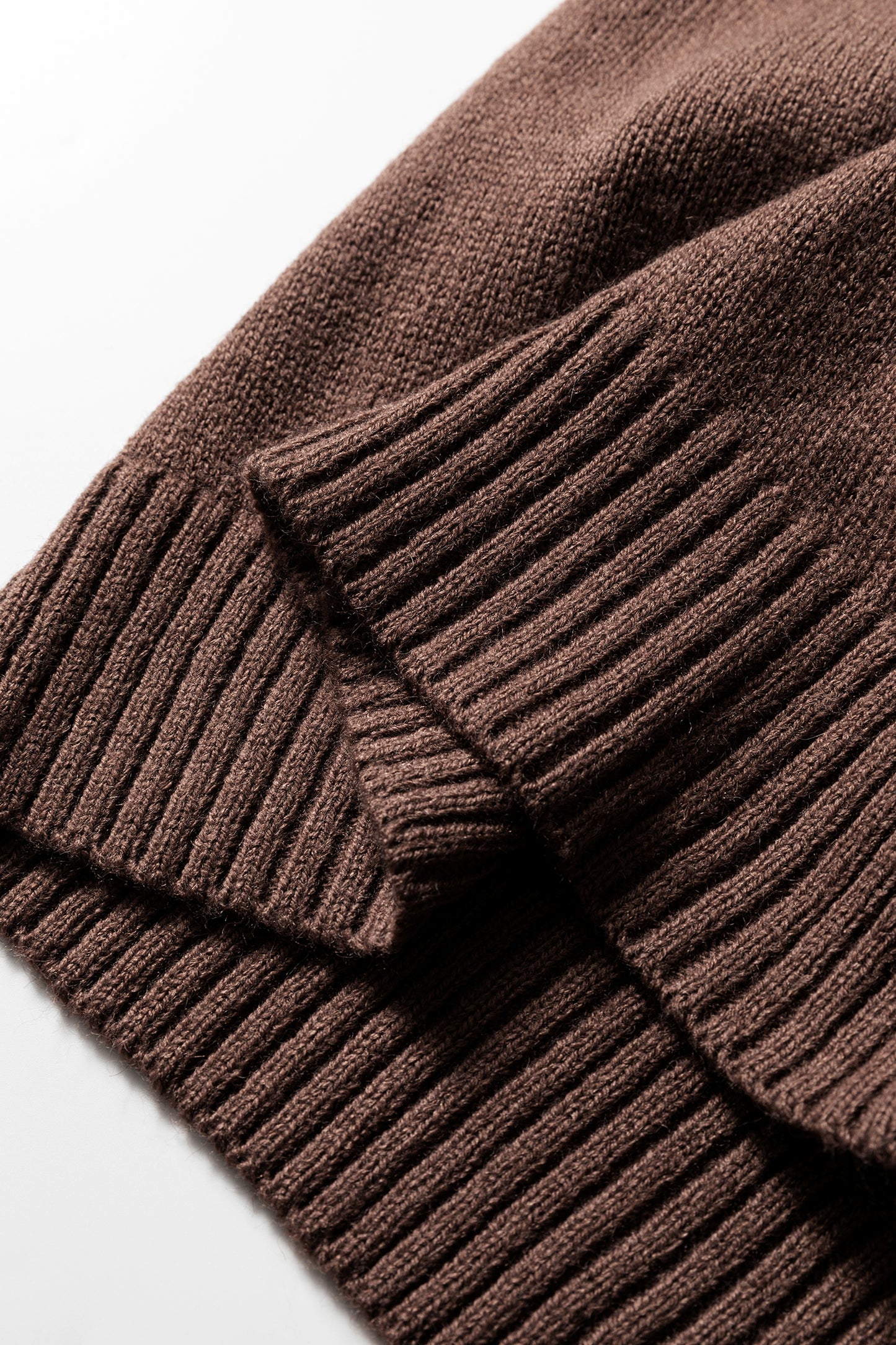 Delicacy Ribbed Deep V Neckline Front Pocketed Loose Tunic Sweater Vest