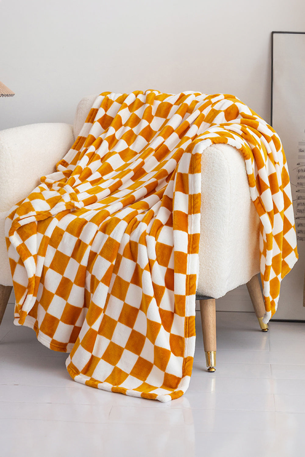 Black Checkerboard Printed Soft Throw Blanket-Accessories & Jewelry-[Adult]-[Female]-2022 Online Blue Zone Planet