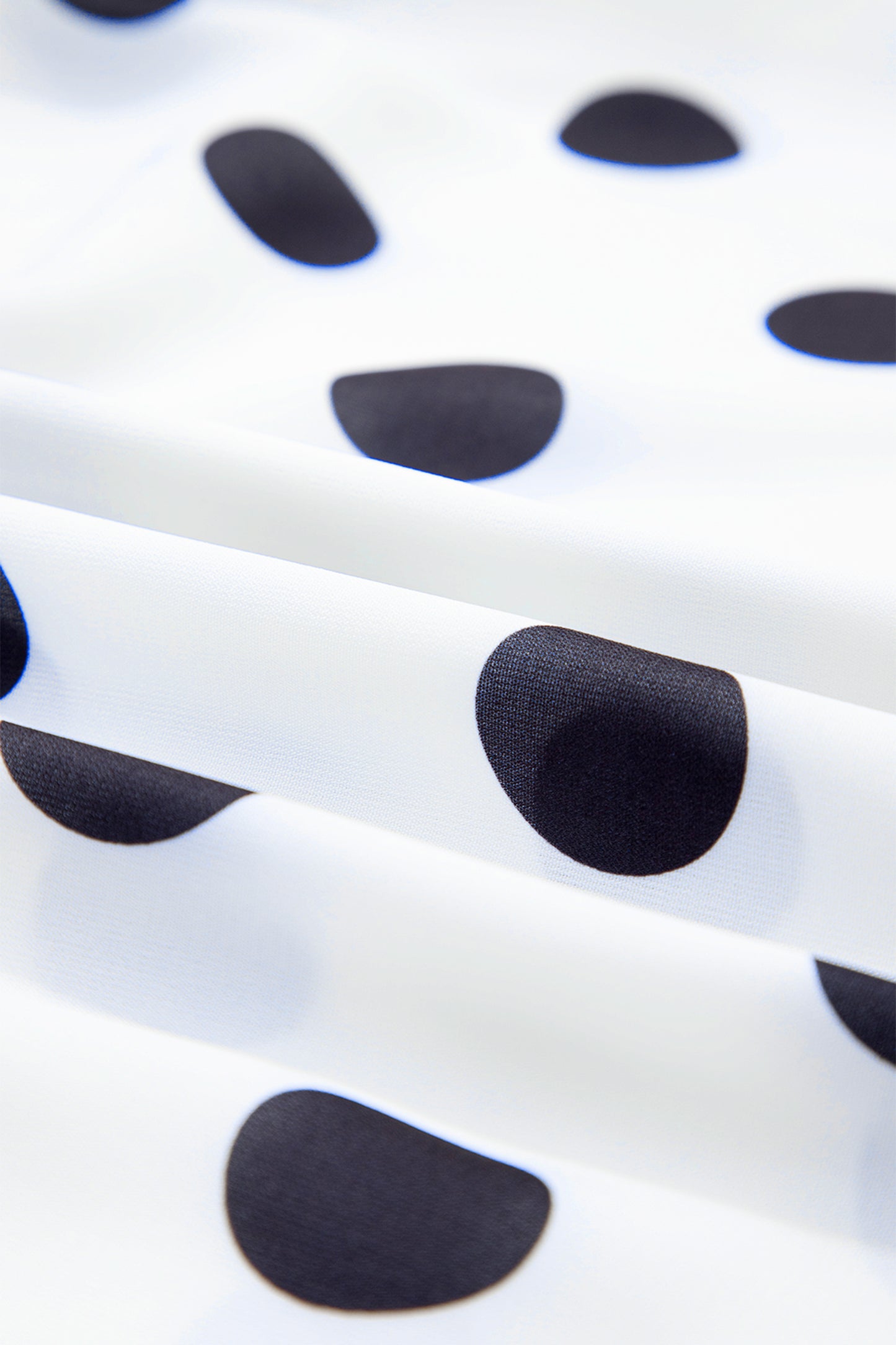 White Polka Dot Print Flutter Sleeve Striped Patchwork Babydoll Blouse-Tops/Blouses & Shirts-[Adult]-[Female]-2022 Online Blue Zone Planet