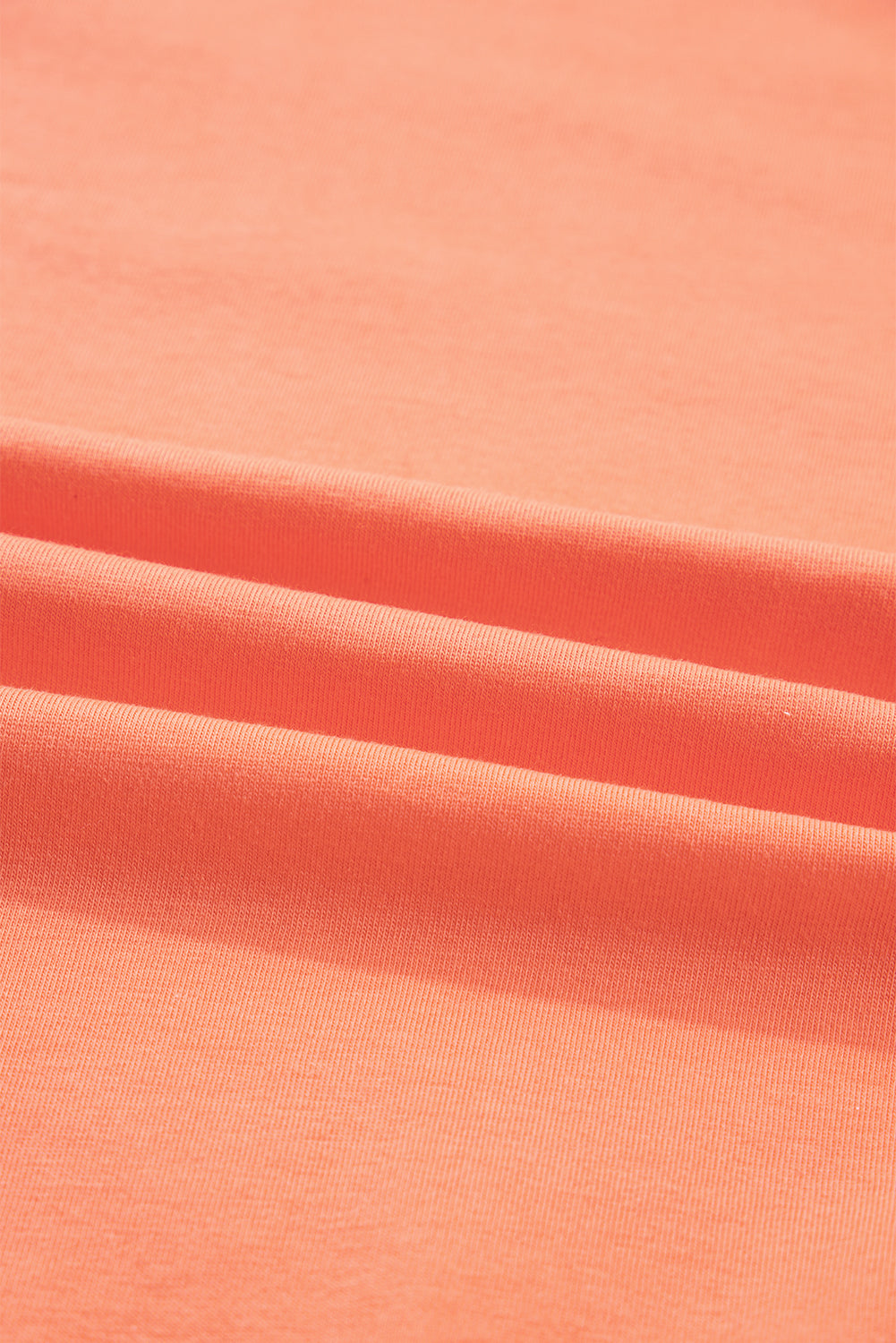 Grapefruit Orange Plaid Flower Waffle Patched Plus Size 3/4 Sleeve Top-Plus Size/Plus Size Tops/Plus Size Long Sleeve Tops-[Adult]-[Female]-2022 Online Blue Zone Planet