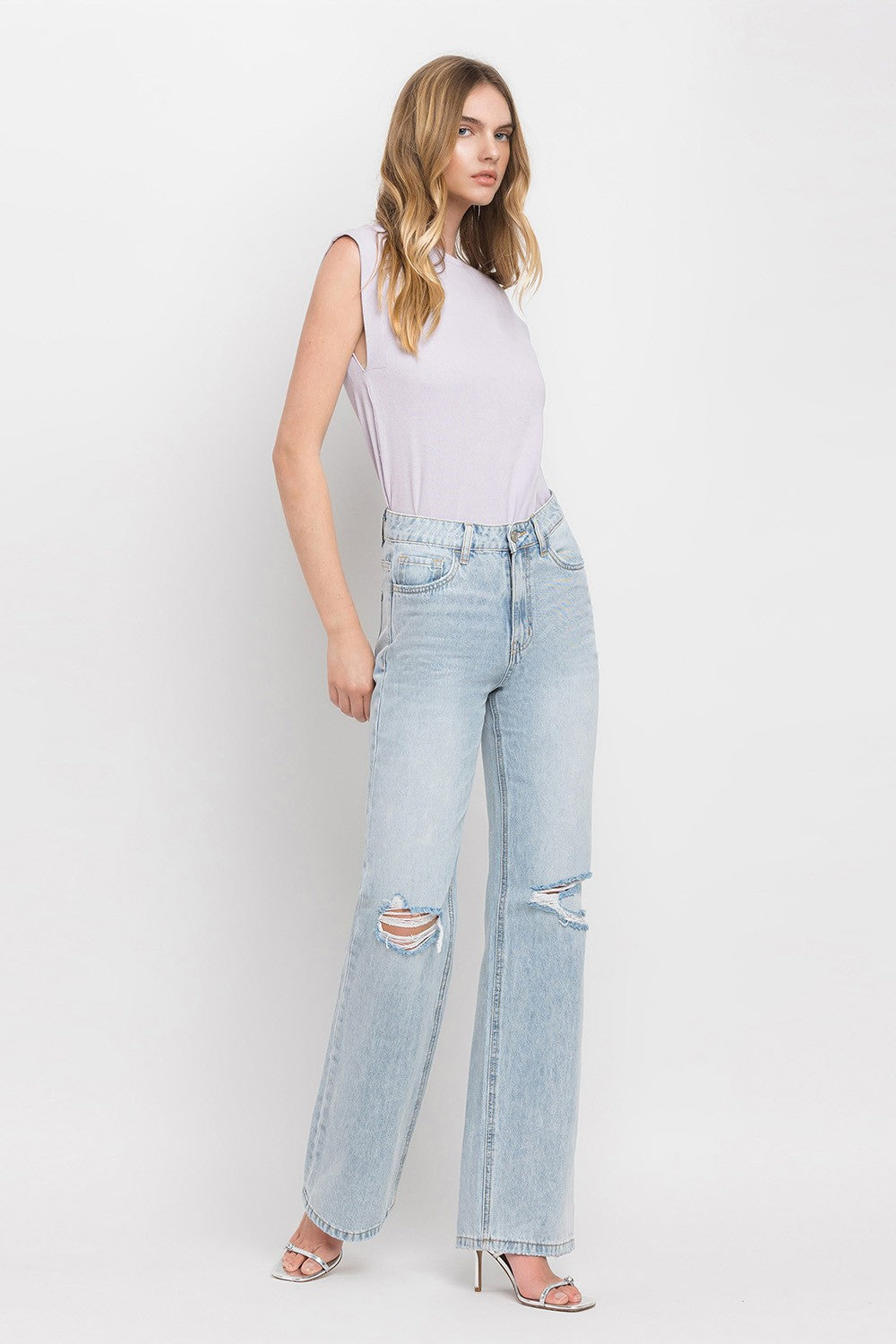 Vervet by Flying Monkey 90'S Vintage Super High Rise Flare Jeans-TOPS / DRESSES-[Adult]-[Female]-2022 Online Blue Zone Planet