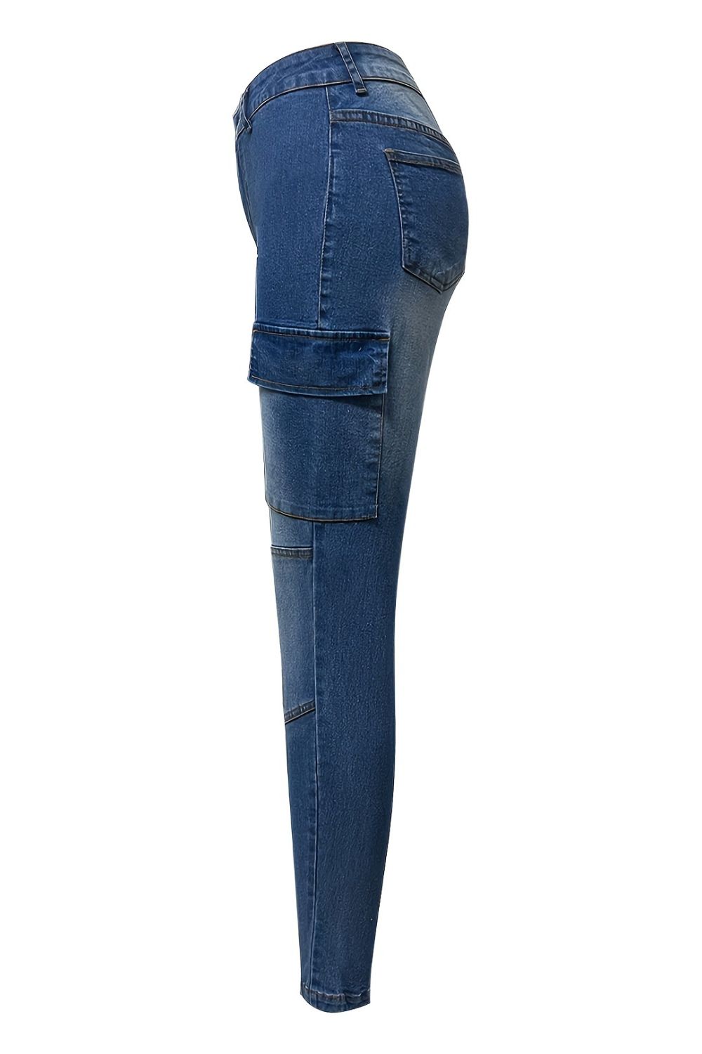 Blue Zone Planet | Skinny Jeans with Pockets-BOTTOMS SIZES SMALL MEDIUM LARGE-[Adult]-[Female]-2022 Online Blue Zone Planet