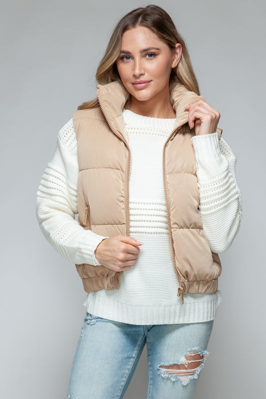 Snobbish Fine Fur Lining Quilted Vest-TOPS / DRESSES-[Adult]-[Female]-Iced Coffee-S-2022 Online Blue Zone Planet