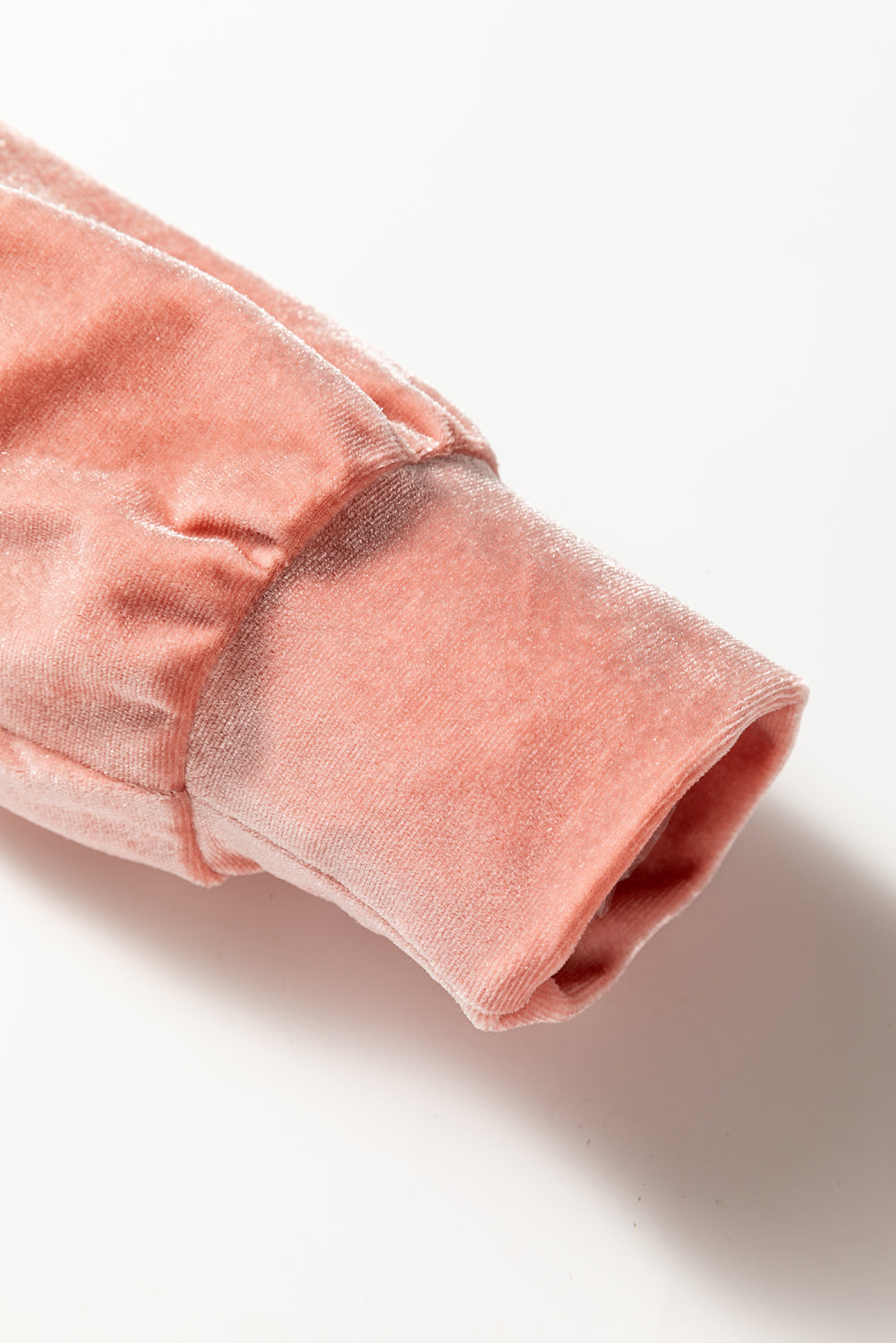 Peach Blossom Velvet Zip-up Hoodie and Wide Leg Pants Set-Tops / Dresses-[Adult]-[Female]-2022 Online Blue Zone Planet
