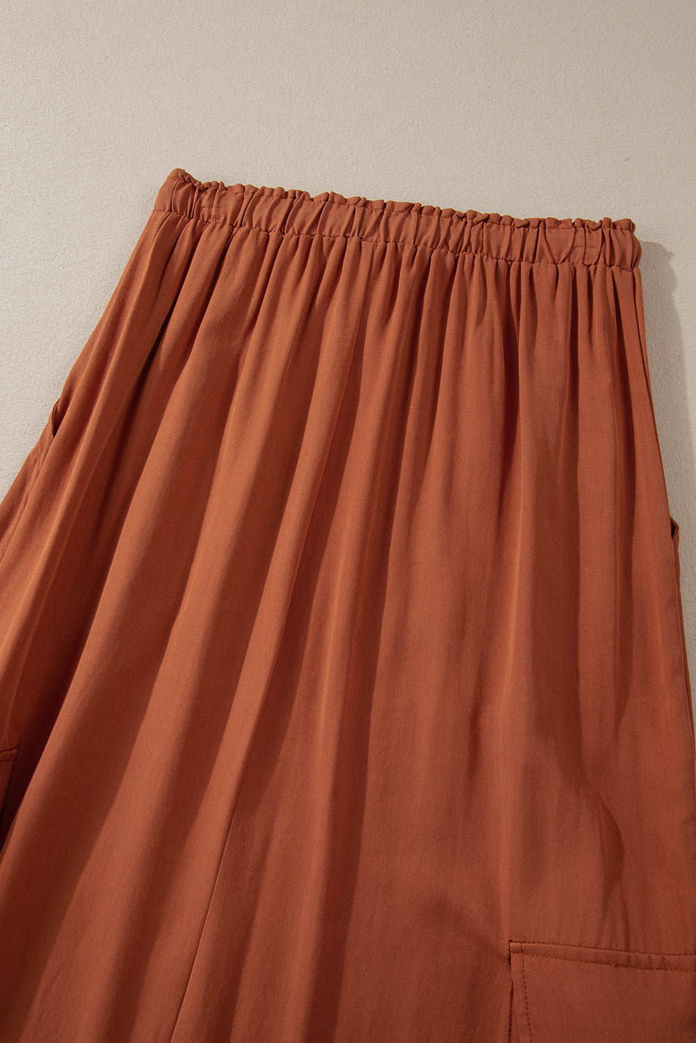 Chestnut Mineral Wash Cargo Pocket Drawstring Waist Maxi Skirt-Bottoms/Skirts & Petticoat-[Adult]-[Female]-2022 Online Blue Zone Planet