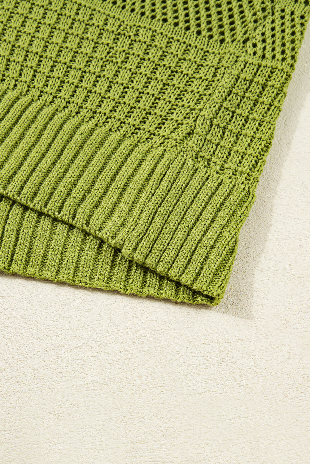 Spinach Green Oversize Crochet Knit Open Cardigan-Sweaters & Cardigans/Cardigans-[Adult]-[Female]-2022 Online Blue Zone Planet